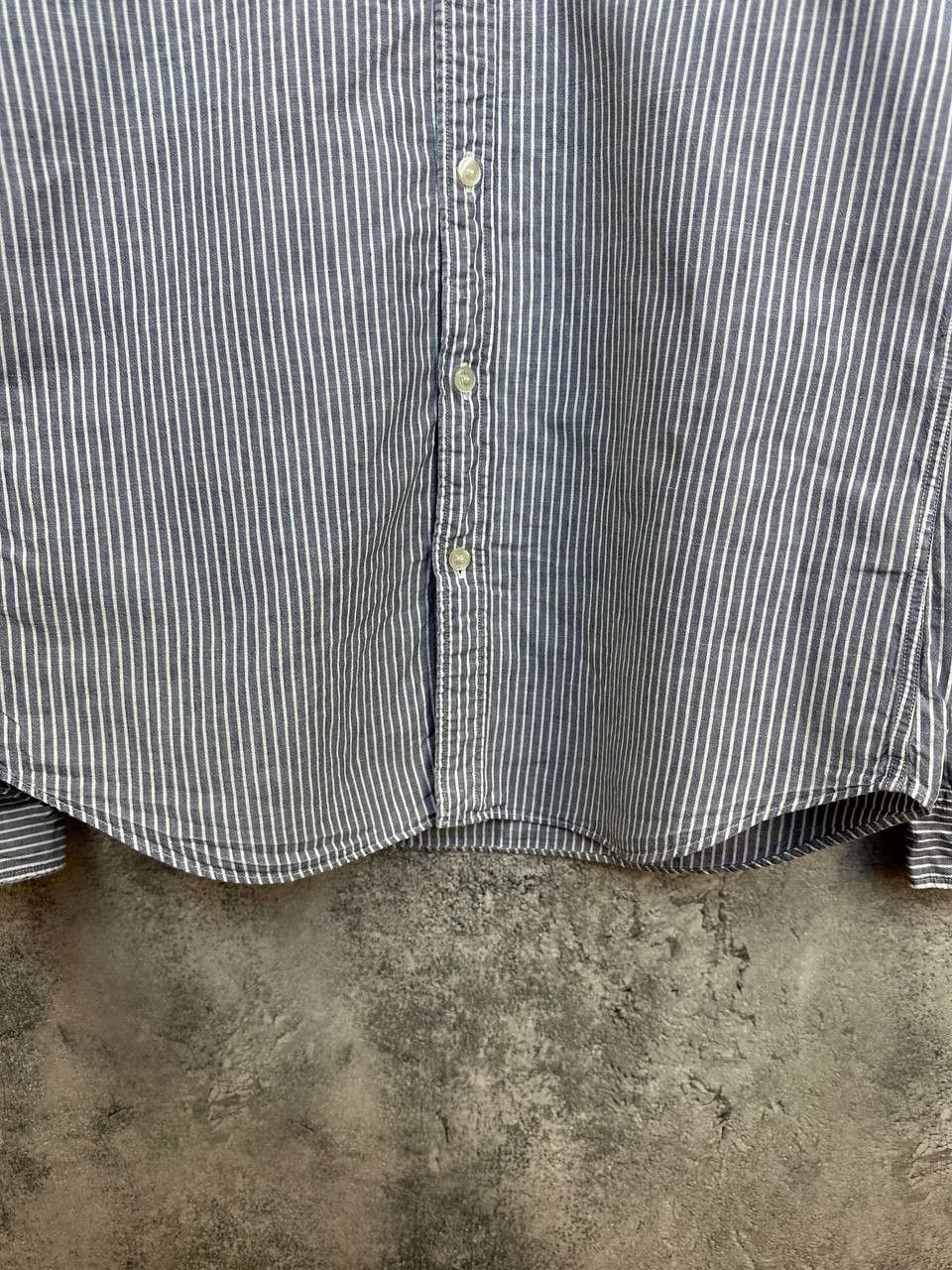 Burberry Burberry Brit Blue Striped Linen Cotton Button Down Shirt LS Size US M / EU 48-50 / 2 - 7 Thumbnail