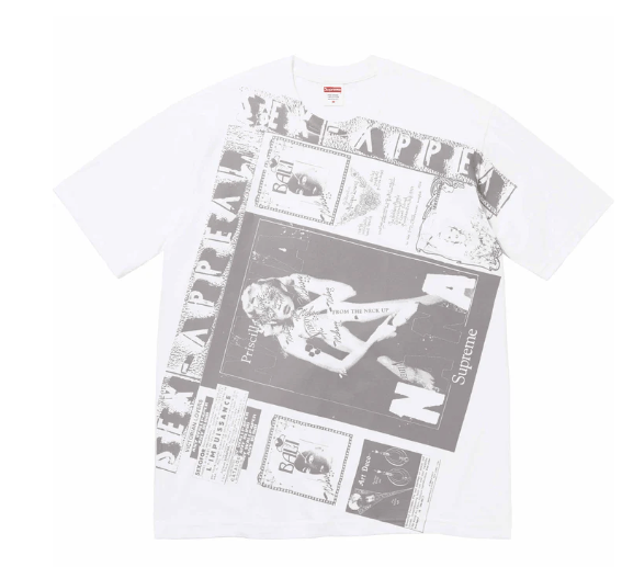 image of Supreme Collage Tee White 2Xl, Men's