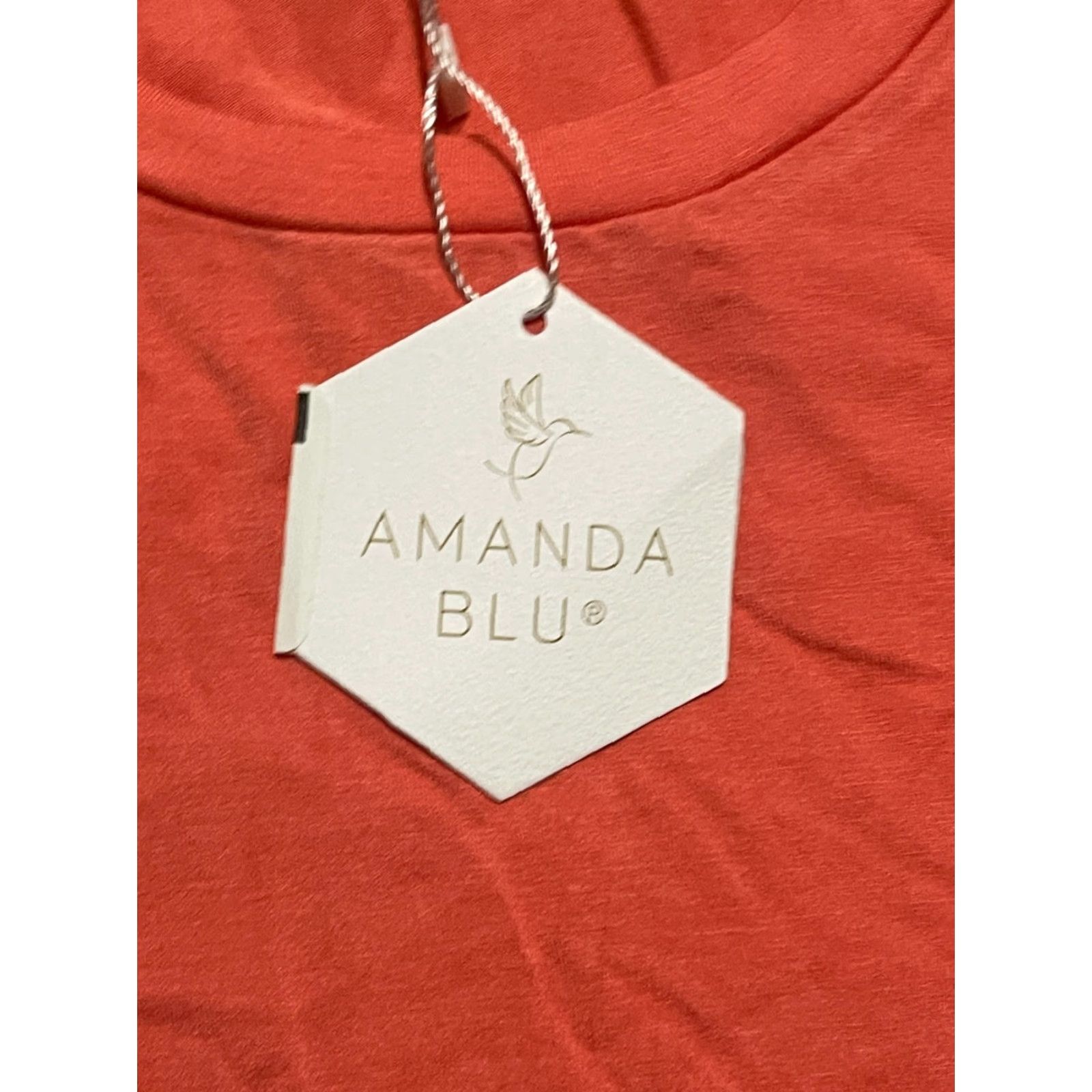 Vintage Amanda Blu Shirt Women's Size Large Orange Short Sleeve NWT Size L / US 10 / IT 46 - 6 Thumbnail
