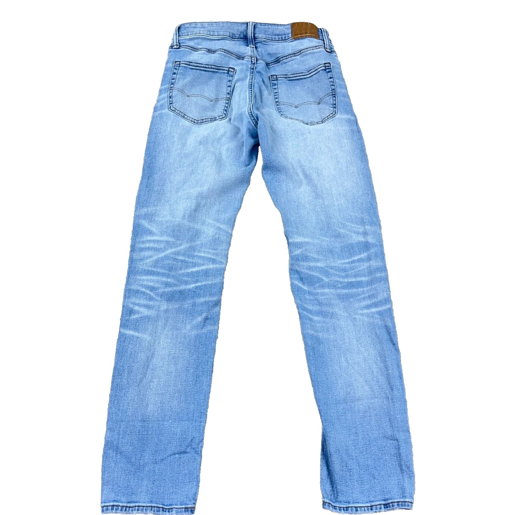 American Eagle Outfitters VINTAGE not applicable - ignore; Generate title: "American Eagle Outfitters Jeans Men 29x32 Athletic Fit Light Wash Straight Leg 5-Pocket Denim Blue" Size US 29 - 2 Thumbnail