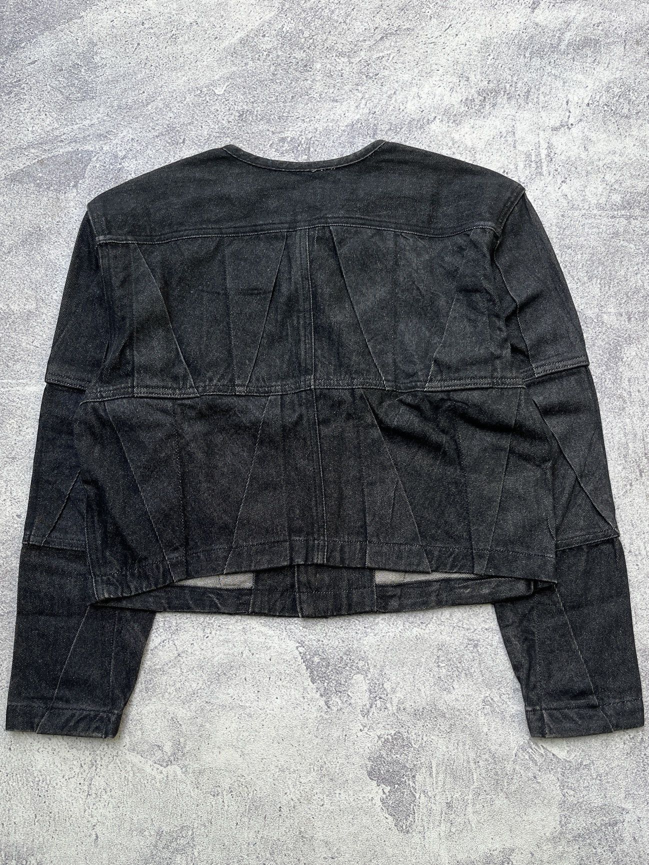 Issey Miyake 80’s Issey Miyake Sport Paneled Denim Cardigan Size US M / EU 48-50 / 2 - 5 Thumbnail