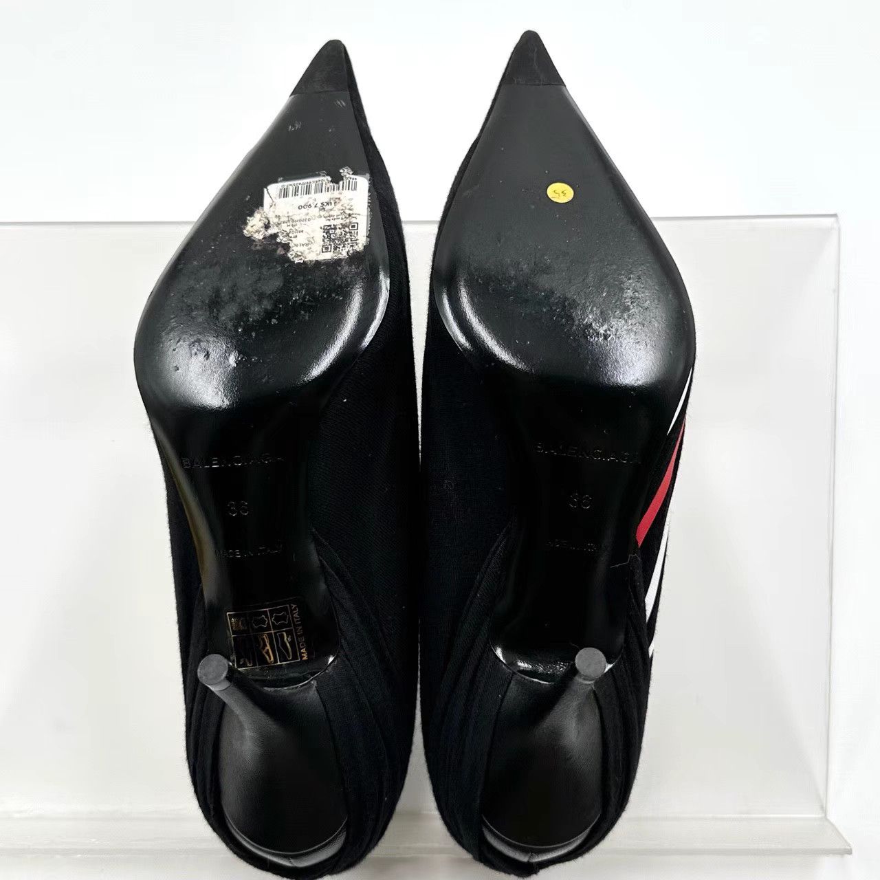 Balenciaga Balenciaga Black Pointed Toe Cola Logo Heels K12 Size US 6 / IT 36 - 6 Thumbnail