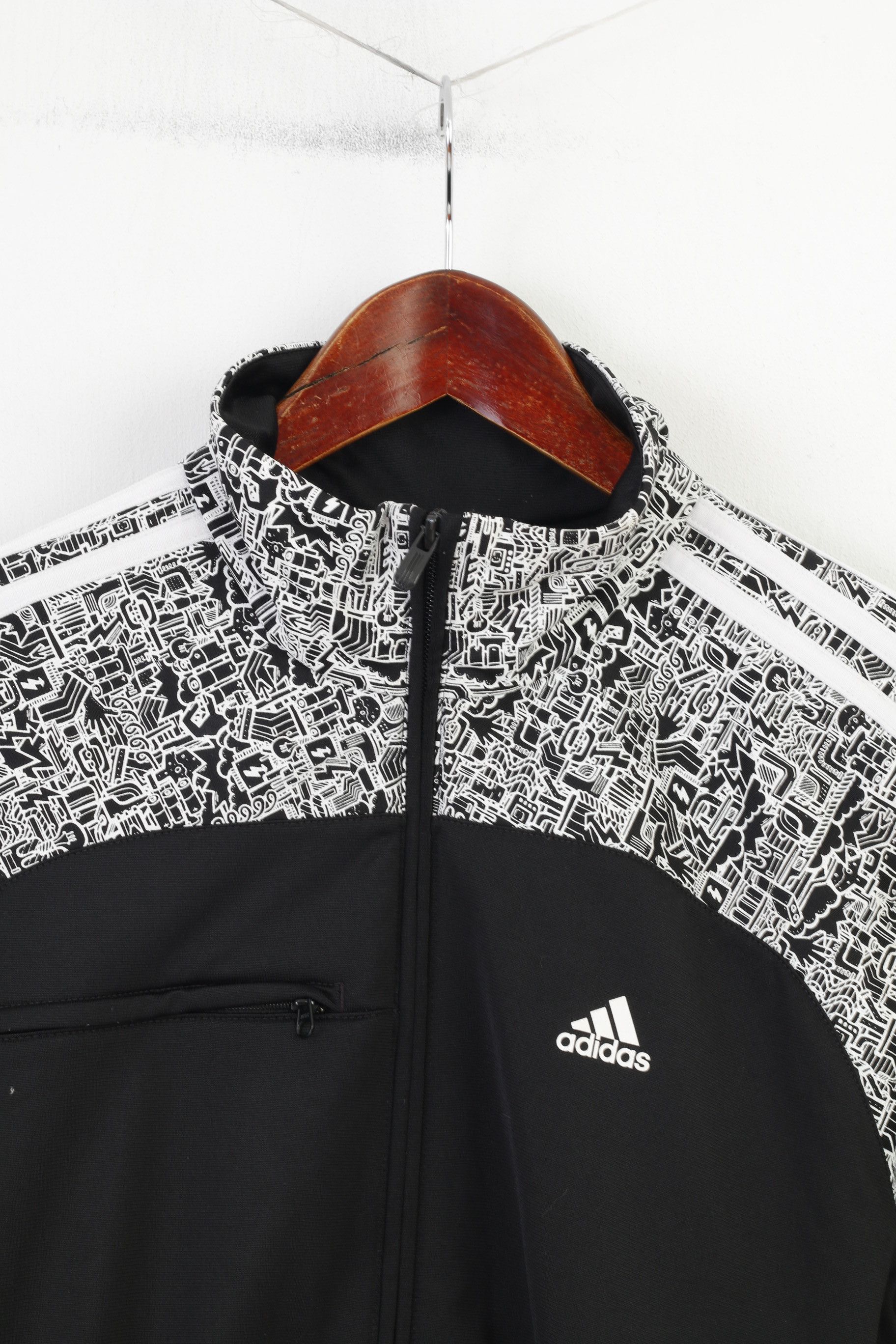 Adidas Adidas Men S Sweatshirt Full Zipper Black Collar 10716 Size US S / EU 44-46 / 1 - 2 Thumbnail