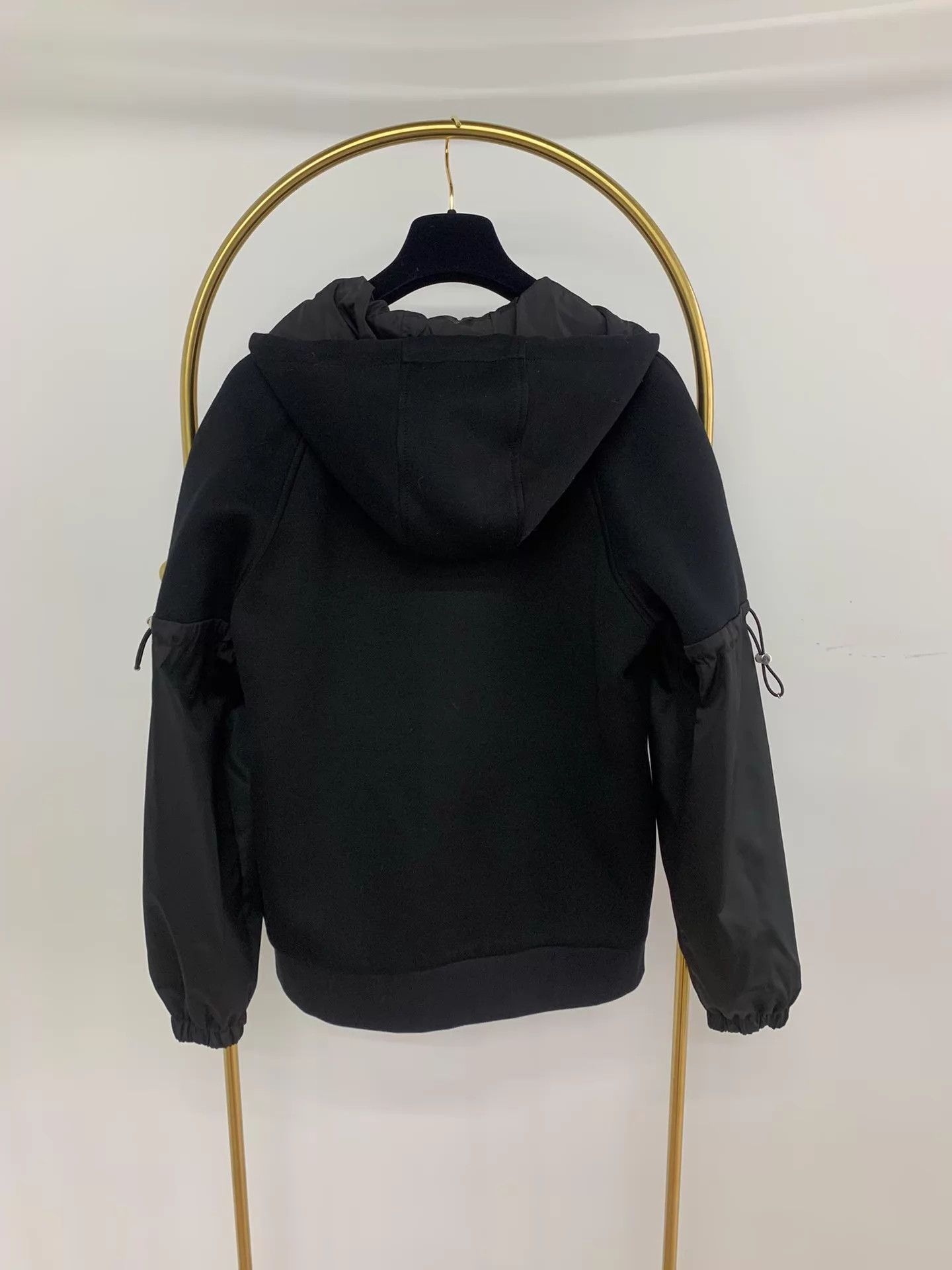 Prada Prada Black Color Blocked Hooded Jacket XS Size XS / US 0-2 / IT 36-38 - 2 Thumbnail
