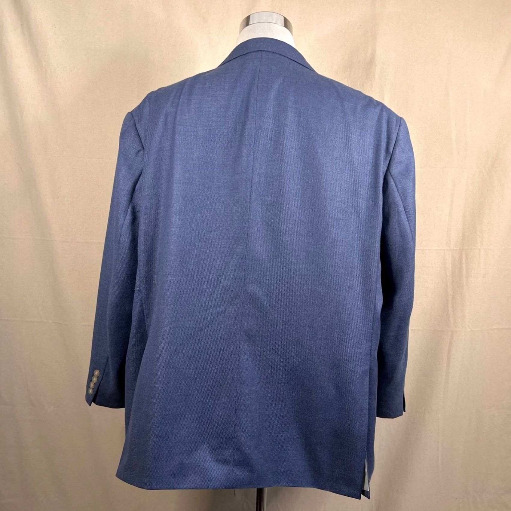 Doublet Oak Hill Sport Coat Blue Solid Two Button Double Vented 54R 56R Poly Rayon Size US L / EU 52-54 / 3 - 6 Thumbnail