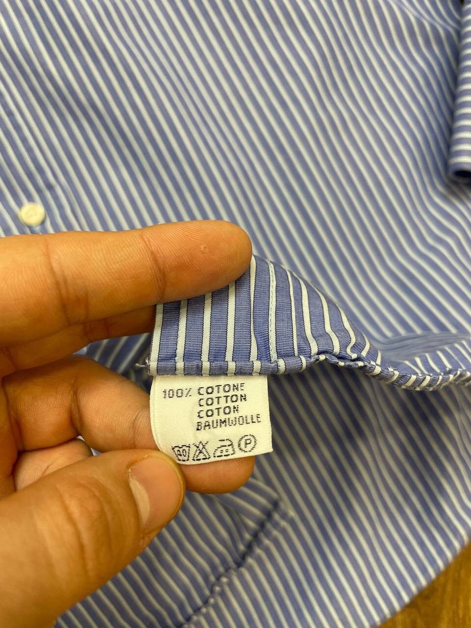 Balenciaga Vintage Balenciaga 90’s Y2K Button Ups Striped Blue Shirt Size US M / EU 48-50 / 2 - 10 Thumbnail