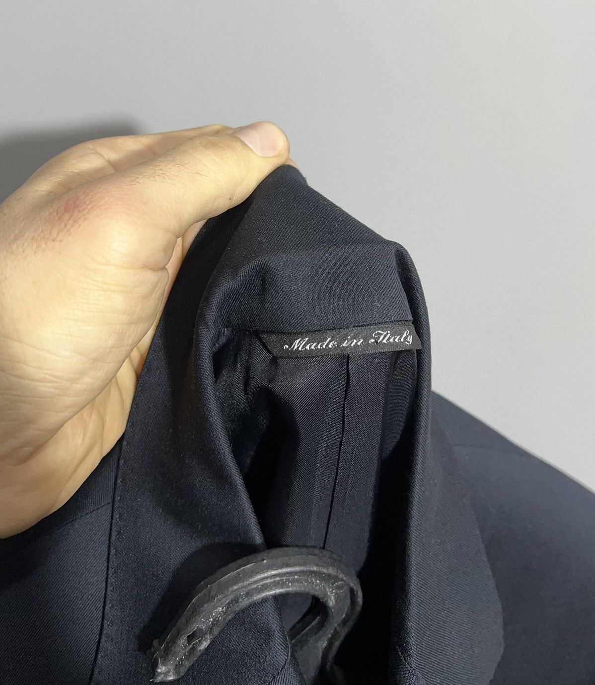 Canali × Vintage Vintage Canali Navy Blue Wool Blazer Gold Button Jacket Size 40L - 9 Thumbnail