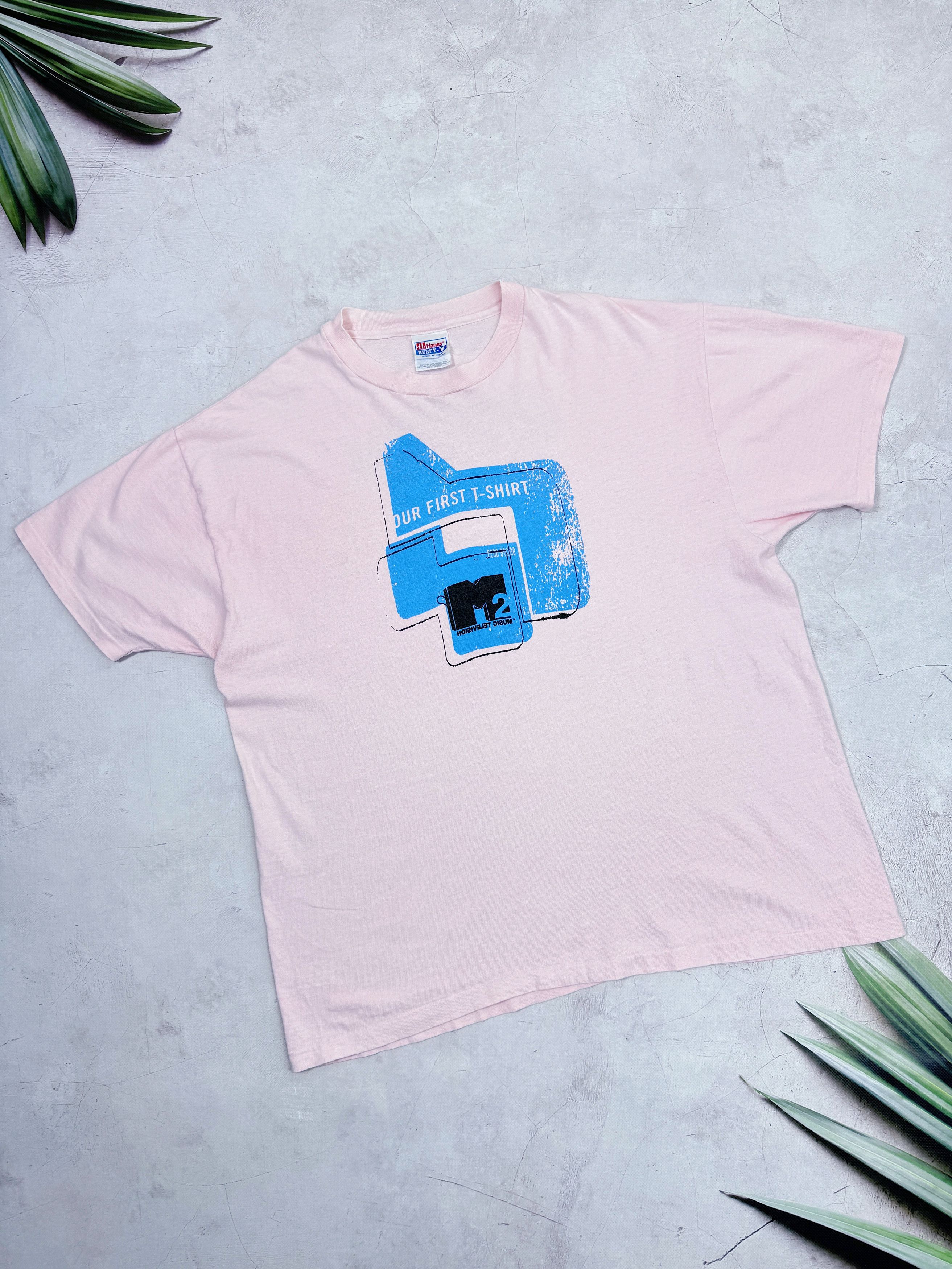 Hanes × Mtv × Vintage 1996 MTV 2 First Promo T-Shirt M2 Music Television Size US XL / EU 56 / 4 - 2 Thumbnail