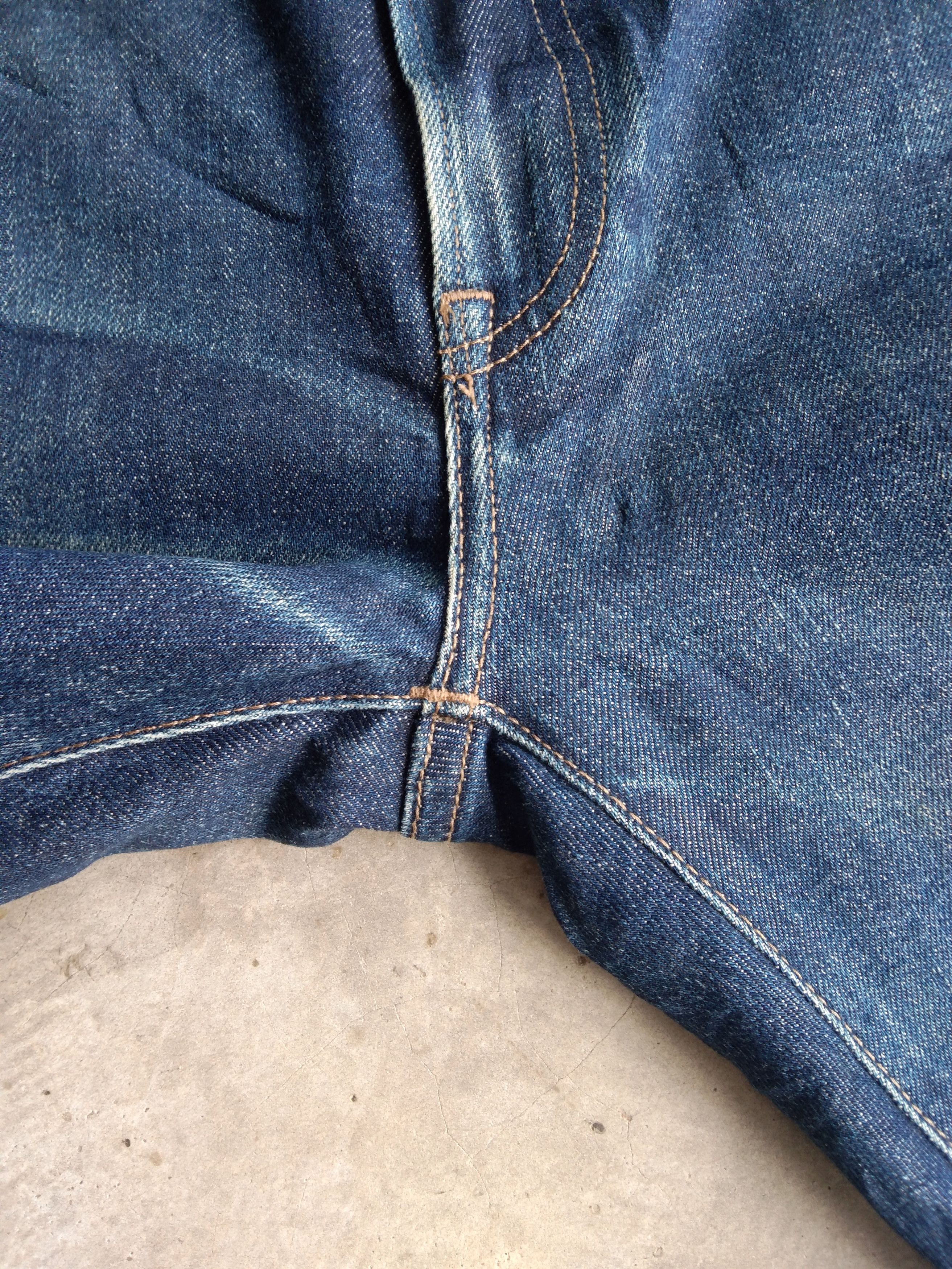 Japanese Brand Vintage Redline Uniqlo Selvedge Distressed Jeans 33x32 Size US 33 - 8 Thumbnail