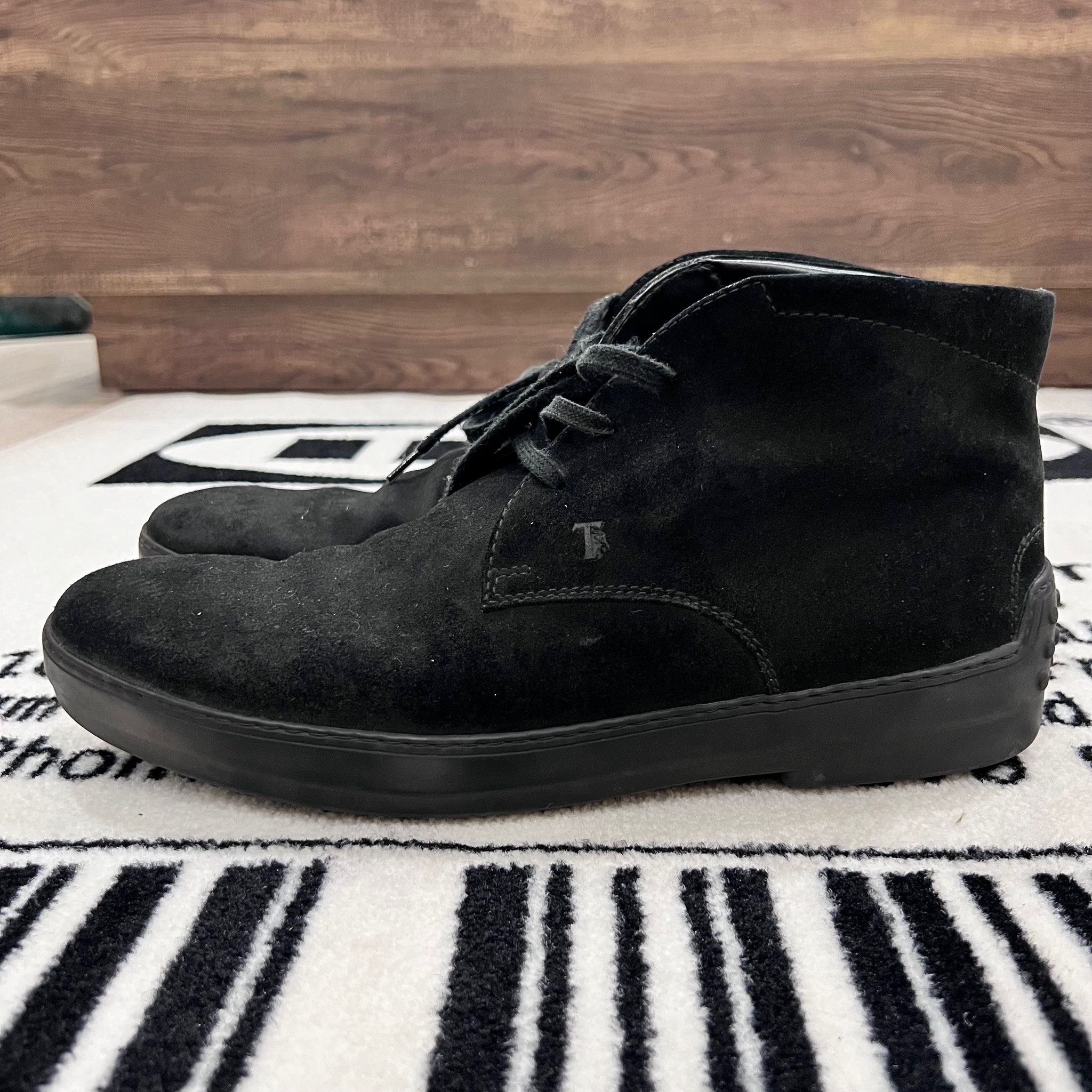 Tod's Tods Suede Leather Driver Lace Up Ankle Boots Size US 9.5 / EU 42-43 - 3 Thumbnail