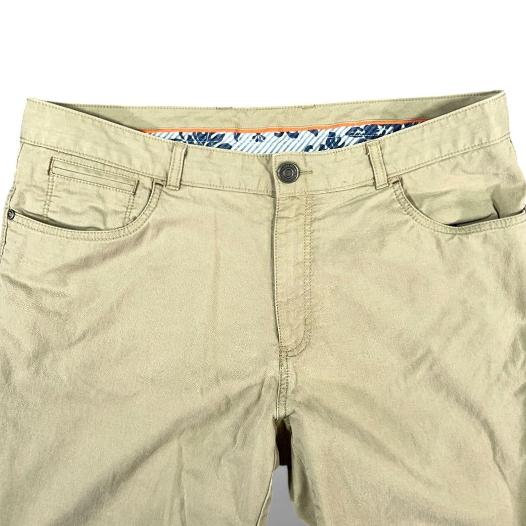 Tommy Bahama Tommy Bahama Pants Mens 38x30 Khakis Casual Stretch Straight Flat Front Brown Tan 36x30 Logo Embroidered Size US 38 / EU 54 - 3 Thumbnail