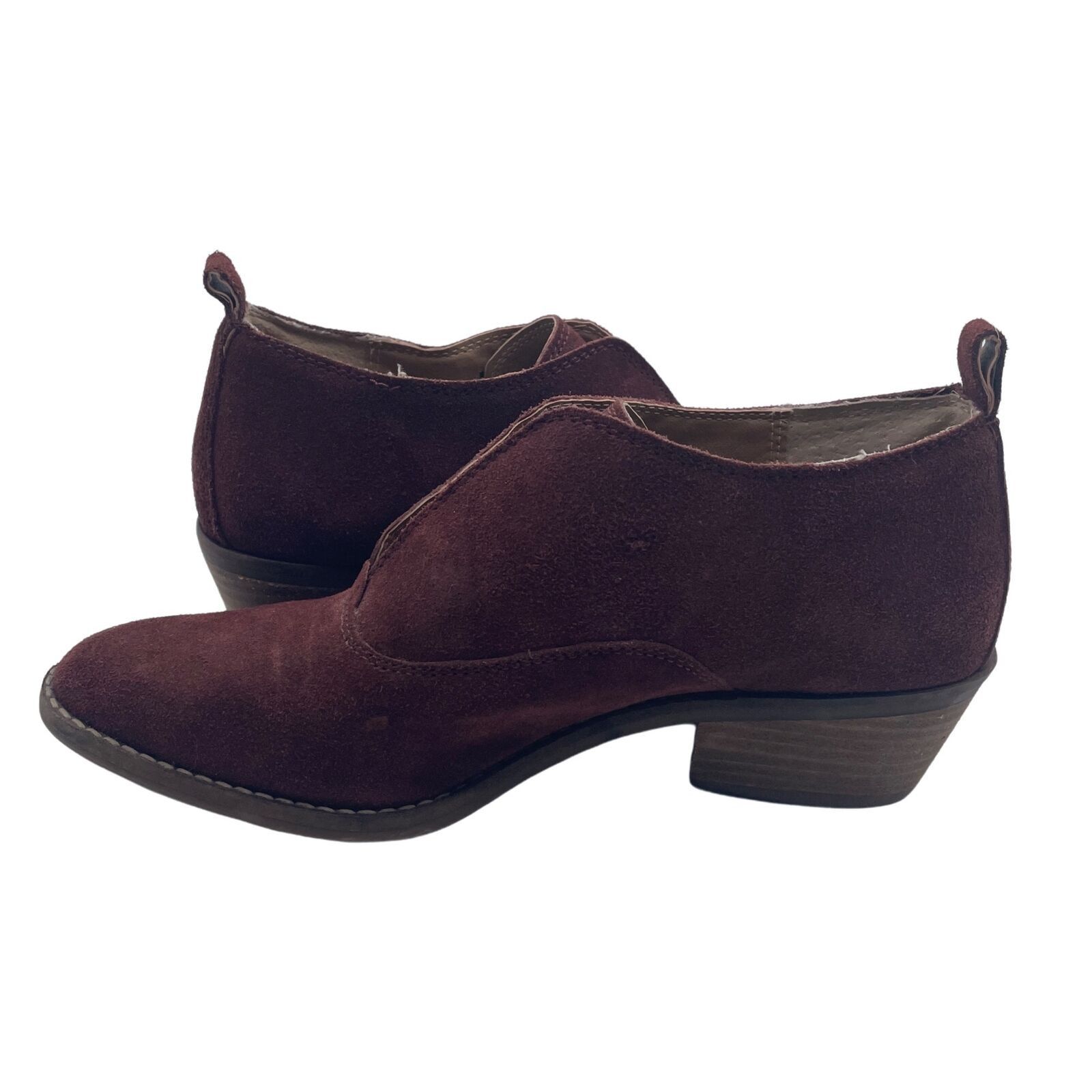 Lucky Brand Lucky Brand Fimberly Booties Suede Leather Red Womens 8.5 Size US 8.5 / IT 38.5 - 5 Thumbnail