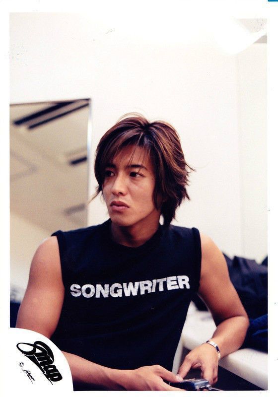 Band Tees × Vintage Vintage 90's SONGWRITER Tee Shirt Takuya Kimura Thom Yorke Size US M / EU 48-50 / 2 - 9 Thumbnail
