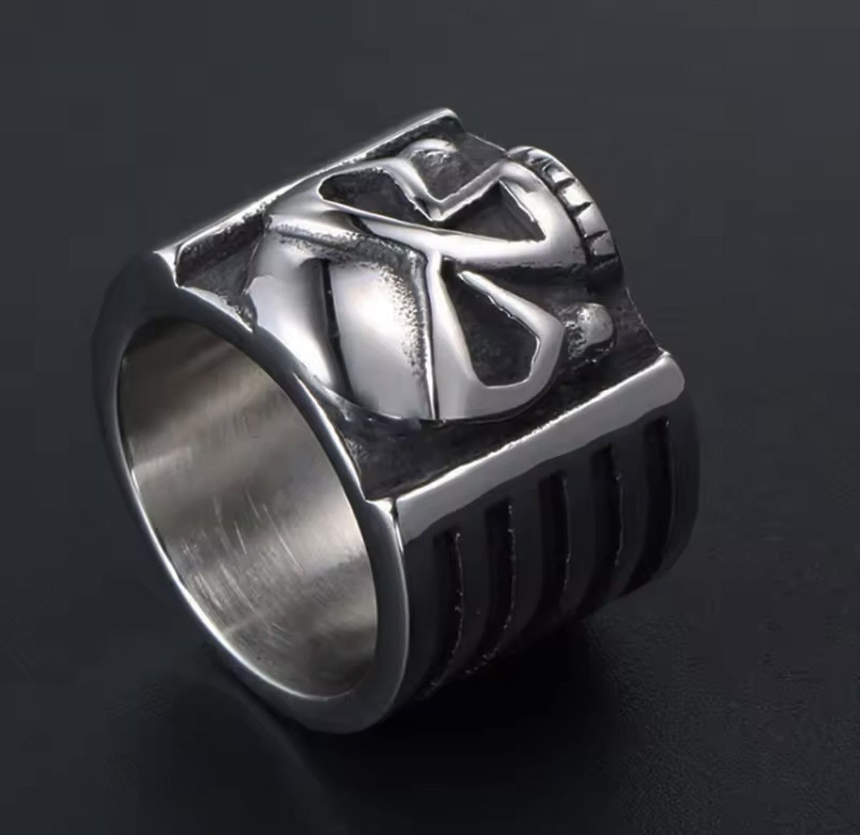 Vintage Vintage Stainless Steel Ghost Skull Ring Size ONE SIZE - 4 Thumbnail