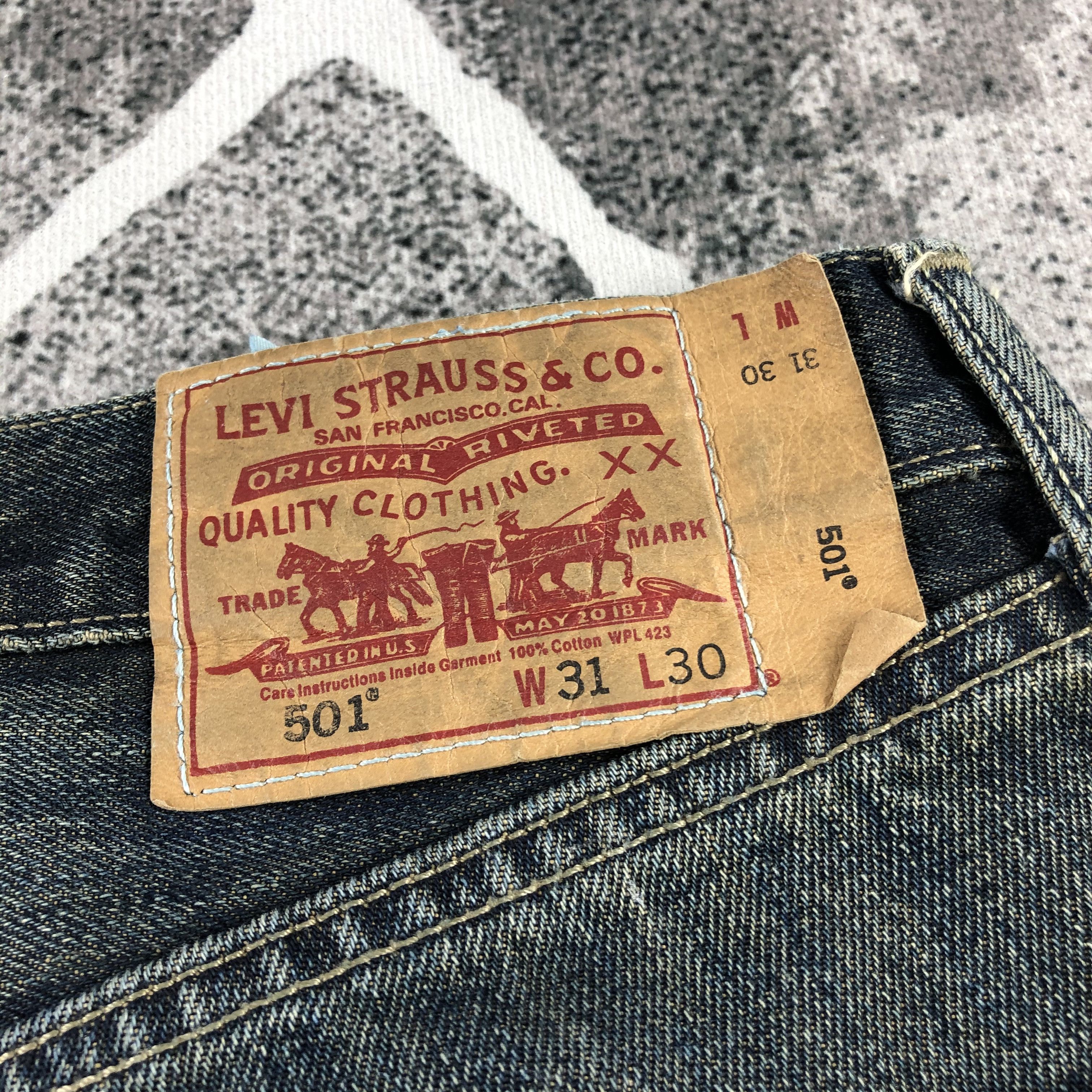 Levi's Vintage Levis 501 Jeans Rusty Blue Denim KJ723 Size US 31 - 5 Thumbnail