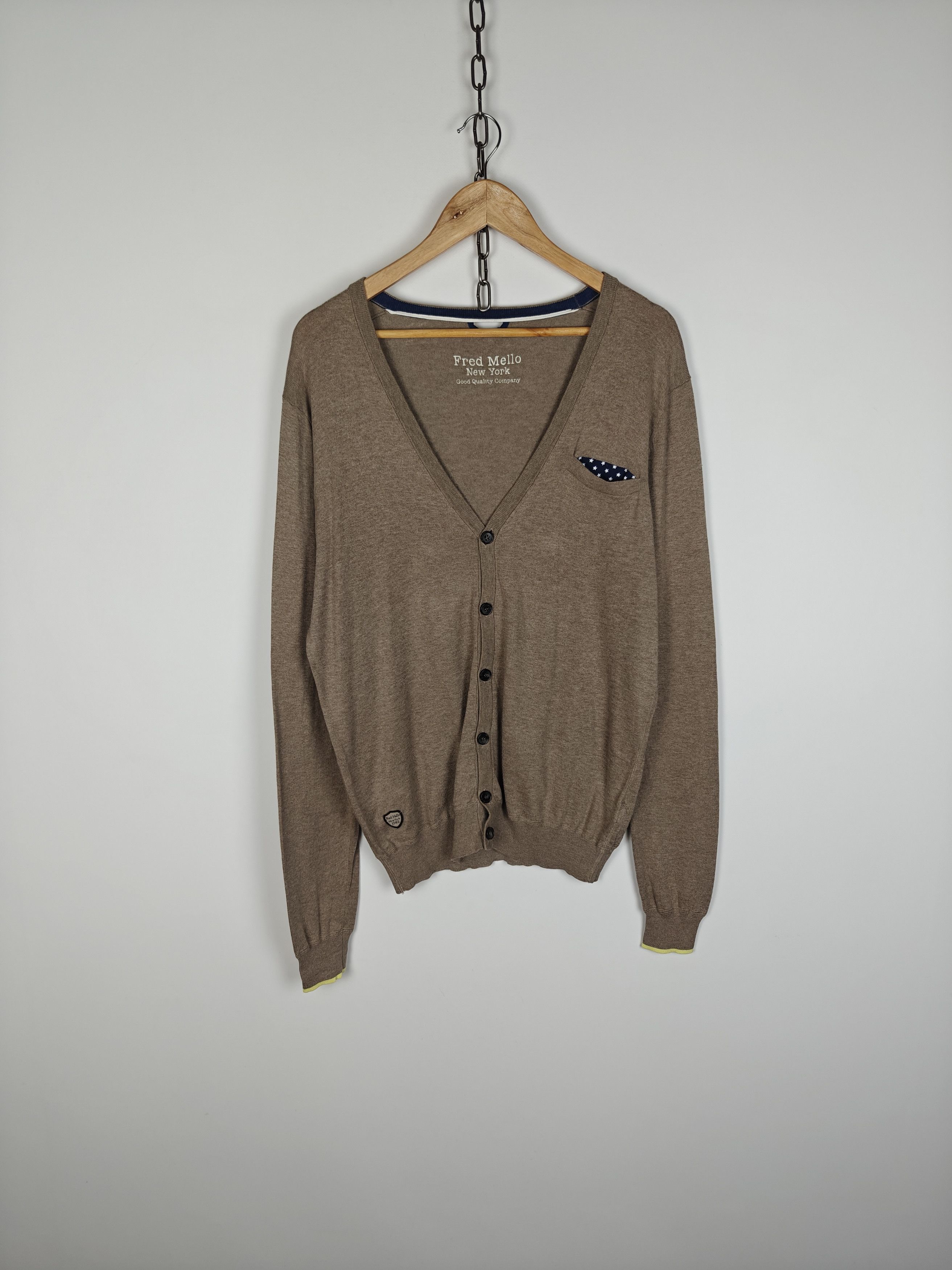 Other Fred Mello New York Cardigan Sweater Italian Pullover L Size US L / EU 52-54 / 3 - 1 Thumbnail