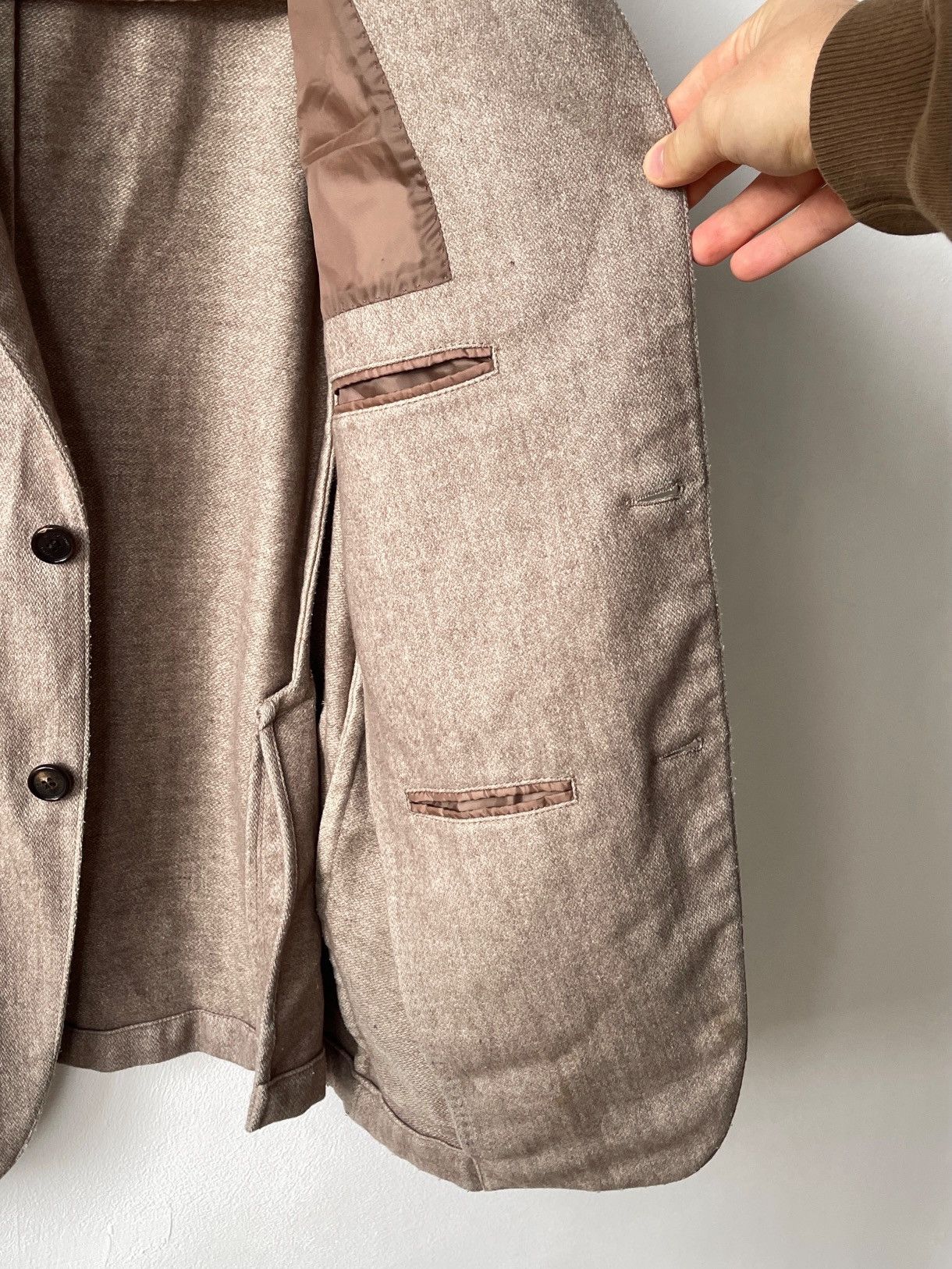 Aquascutum Aquascutum Men’s Sport Wool Beige Brown Blazer Size 42R Size 42R - 10 Thumbnail