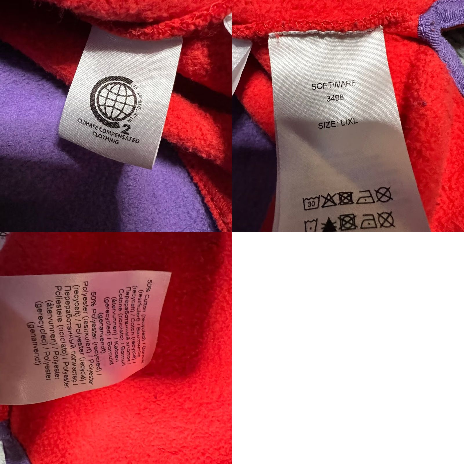 Ganni Ganni Hoodie Womens XL Oversized Purple Side Slit Pullover Large Size XL / US 12-14 / IT 48-50 - 8 Thumbnail