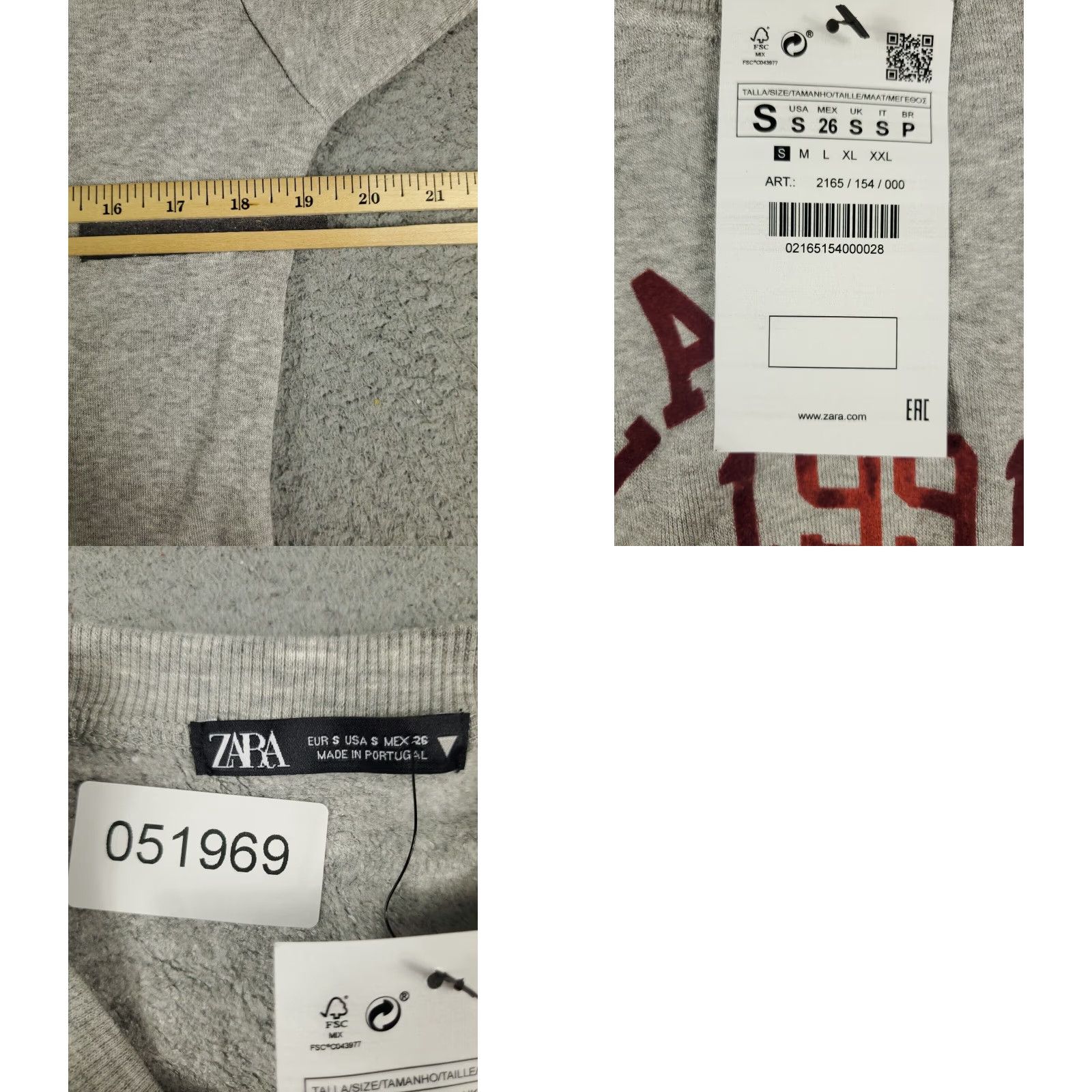 Zara Womens Gray Sweater Small Zara Pullover Ladies Sweatshirt Size S / US 4 / IT 40 - 8 Thumbnail