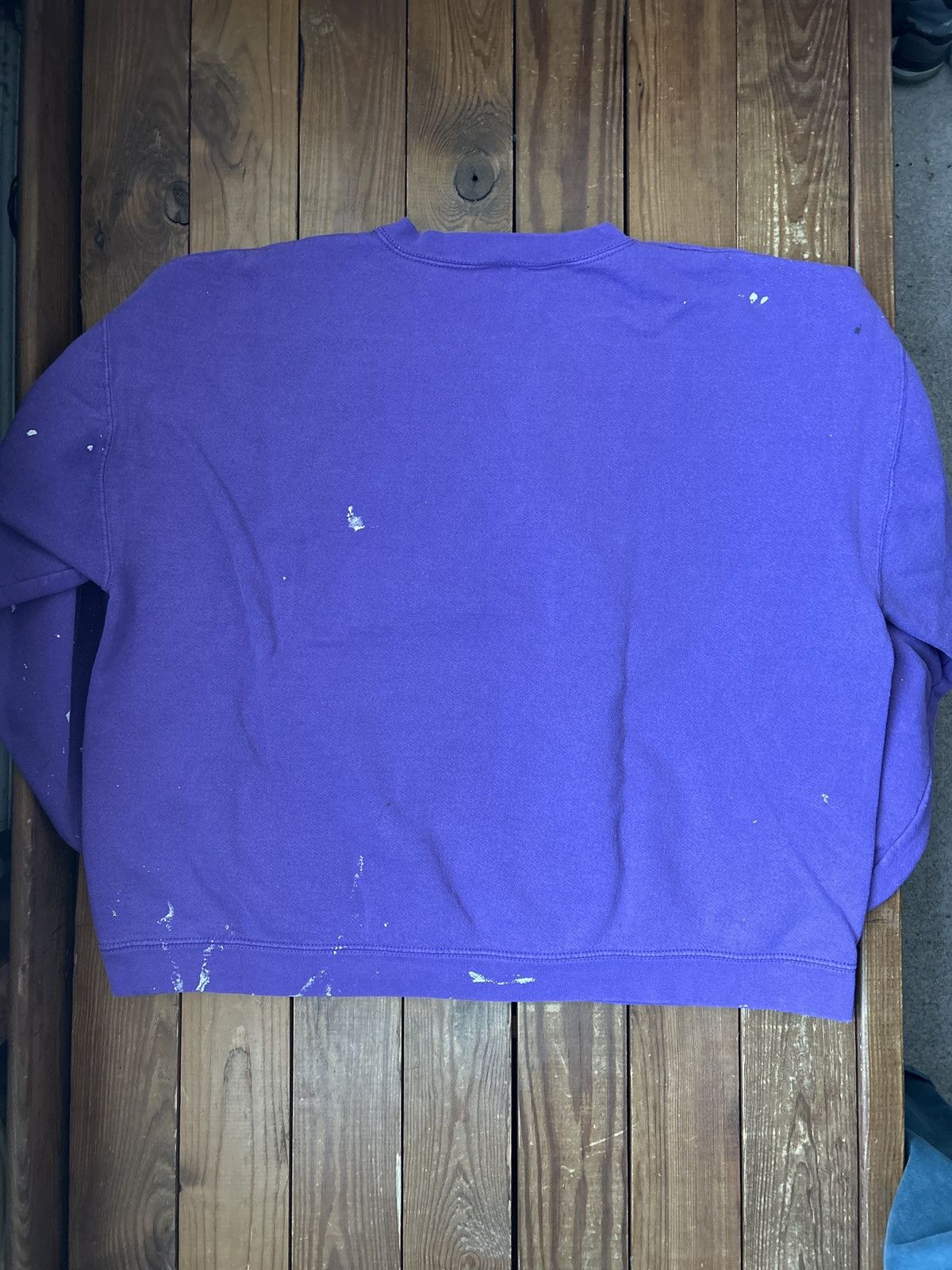 Vintage Vintage 90s Purple Paint Splatter Purple Crewneck Sweatshirt Size US XL / EU 56 / 4 - 3 Thumbnail