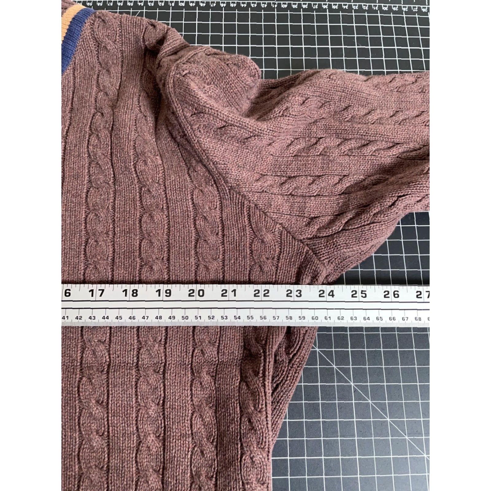 American Eagle Outfitters VINTAGE American Eagle Outfitters Men's Sweater Pullover Cable Knit Fall Winter Large Brown Casual Tennis Size US L / EU 52-54 / 3 - 5 Thumbnail