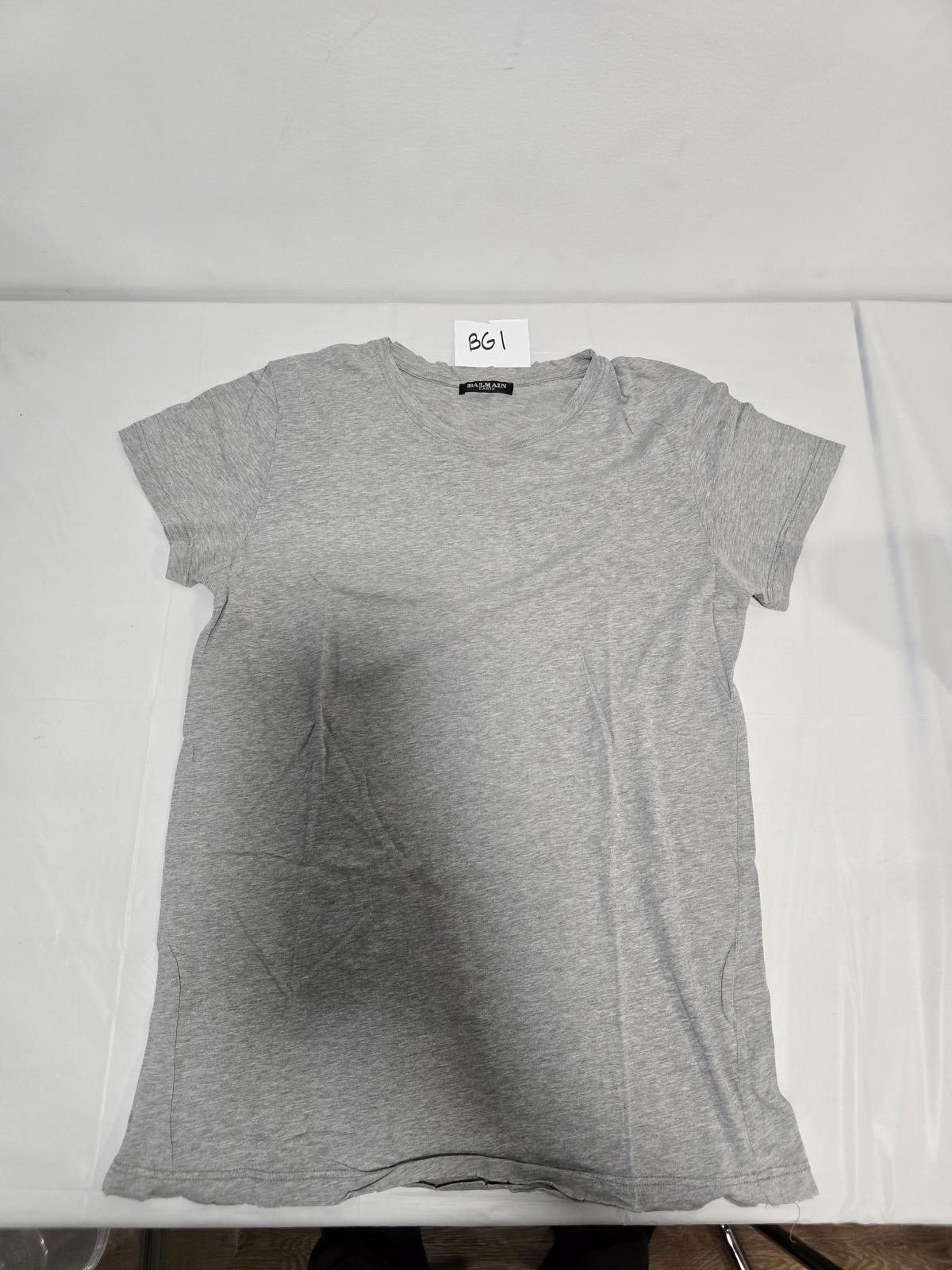 Balmain Balmain Paris Plain Grey T-shirt Size US M / EU 48-50 / 2 - 1 Thumbnail
