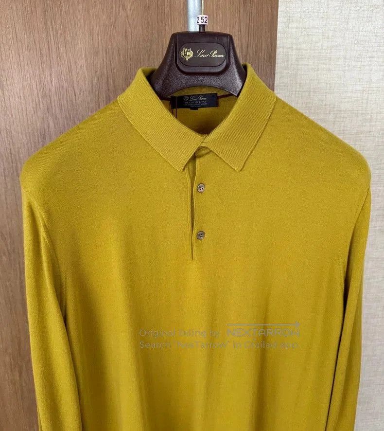 Loro Piana Loro Piana Long Sleeve Knit Polo. Size US XXL / EU 58 / 5 - 2 Thumbnail