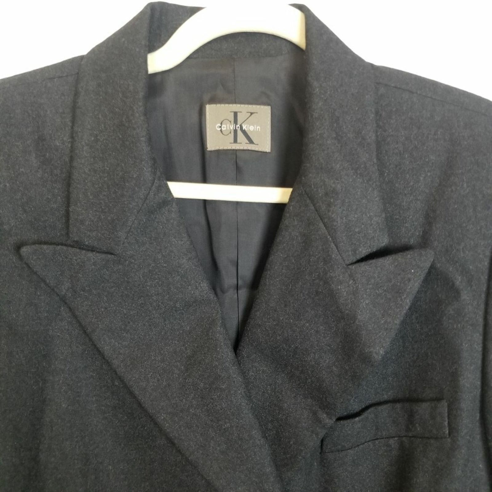 Calvin Klein Vintage Calvin Klein Womens Wool Cashmere Blazer Academia 14 Size XL / US 12-14 / IT 48-50 - 3 Thumbnail