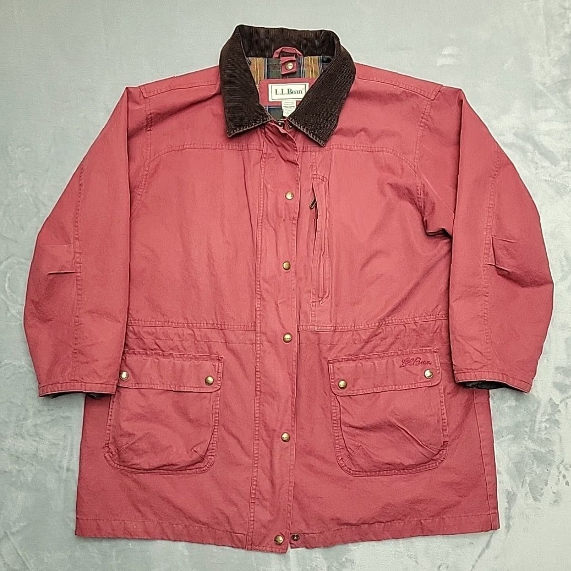 Vintage VINTAGE LL Bean Chore Jacket Womens XL Maroon 90s Y2K Barn Ranch Coat Casual Workwear Mens Womens? Size XL / US 12-14 / IT 48-50 - 2 Thumbnail