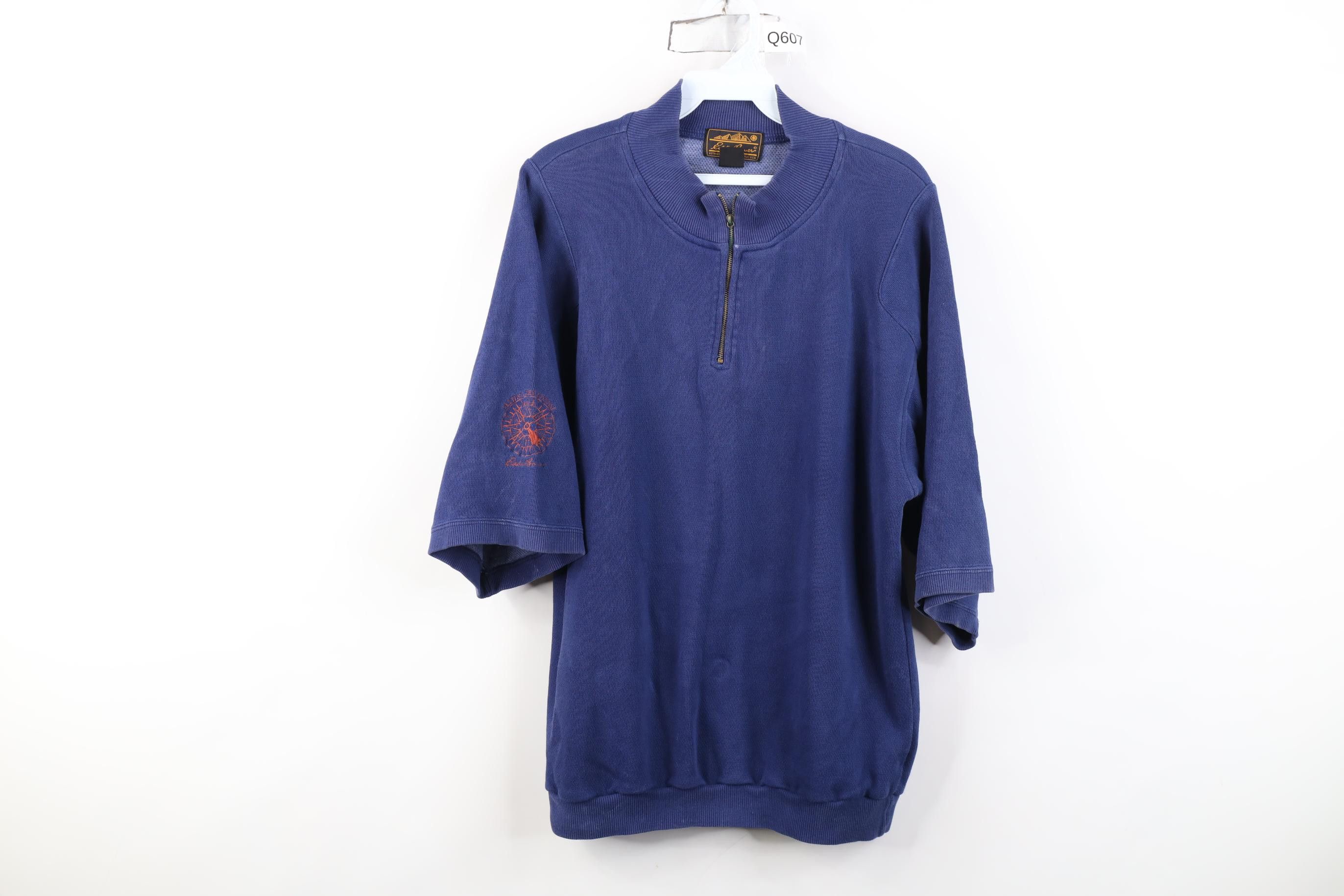 Eddie Bauer Vintage 90s Eddie Bauer 1/4 Zip Short Sleeve Sweatshirt Size US M / EU 48-50 / 2 - 1 Thumbnail