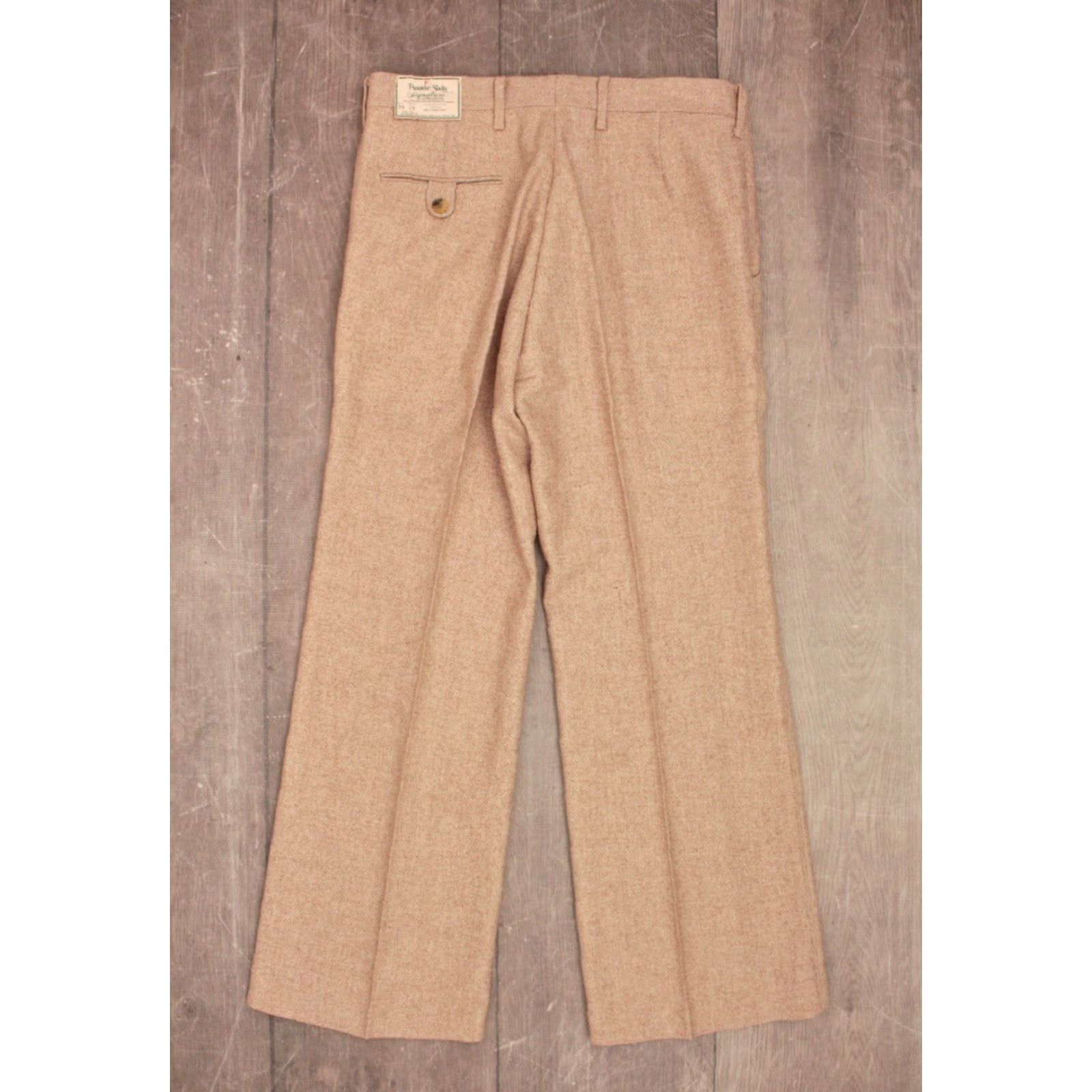 Levi's VINTAGE Levi's Pants 70s 1970s Beige Polyester Wool Blend 34x30 Disco NOS Mens" Size US 34 / EU 50 - 3 Thumbnail