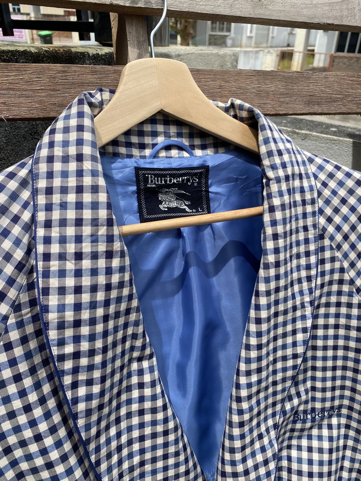 Burberry 🔥 Rare 🔥 Burberrys Coat Gown Long Buttonless Logo Embroidery Size US L / EU 52-54 / 3 - 10 Thumbnail