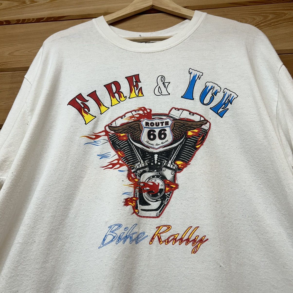 Harley Davidson Vintage Y2K Fire & Ice Bike Rally Harley Style Biker T Shirt Size US XL / EU 56 / 4 - 2 Thumbnail