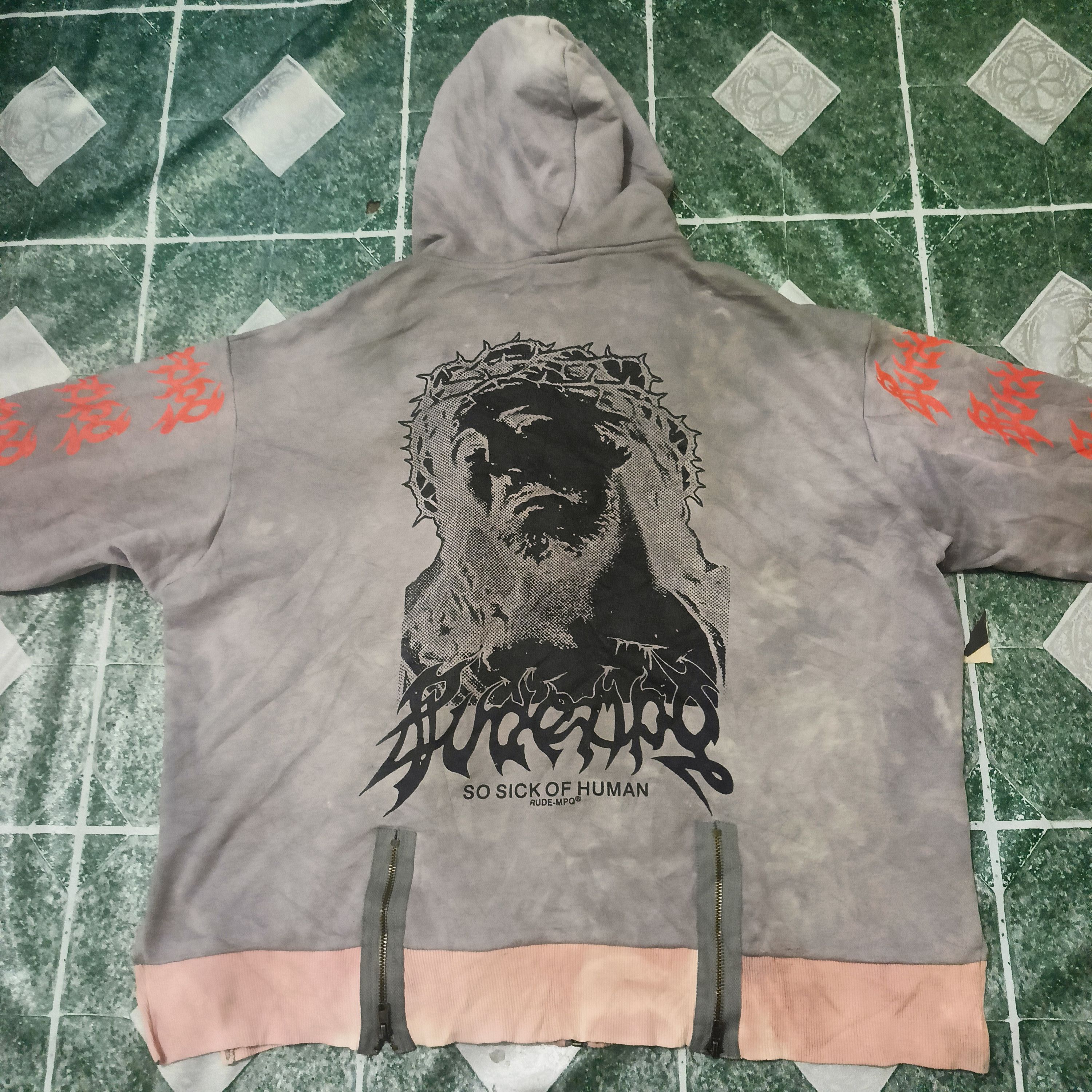 The GV Gallery MPQ by Kaizu Rude Mpq so sick of Human distressed hoodie Size US L / EU 52-54 / 3 - 1 Thumbnail