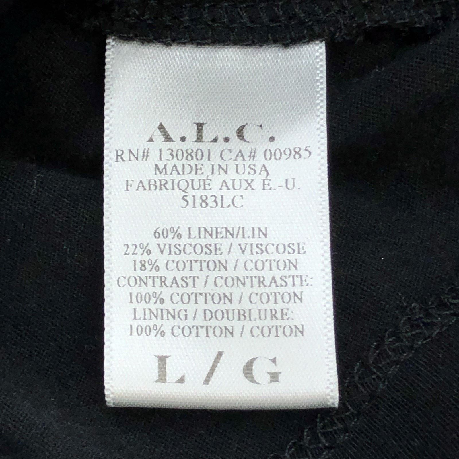 A.L.C. A.L.C. Skirt Set Tank Top L 10 Black White Sleeveless Linen Size 32" / US 10 / IT 46 - 17 Thumbnail
