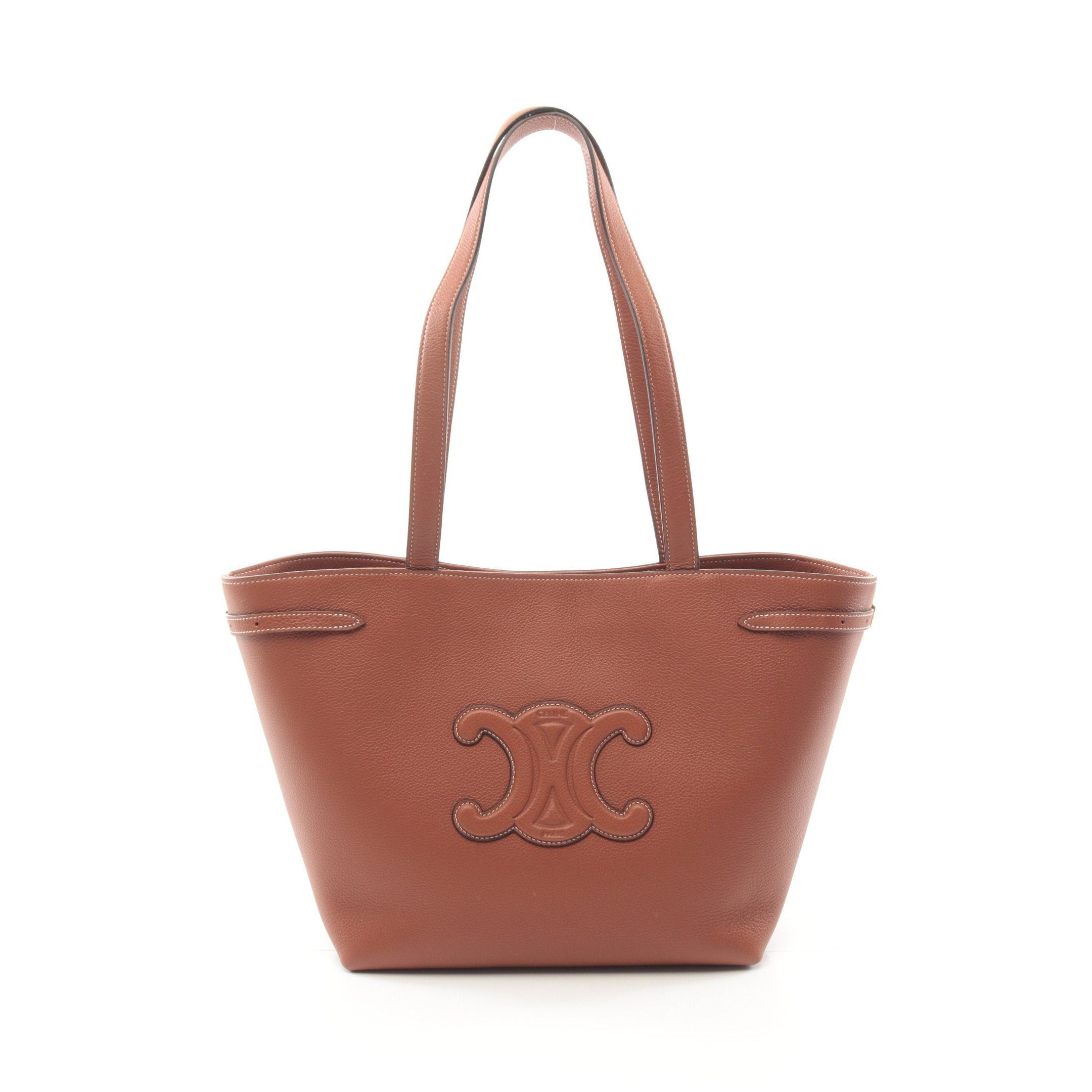 Celine Celine Small Hippopotamus Anais Cuill Triomphe Shoulder Bag Tote Leather Brown Size ONE SIZE - 1 Thumbnail