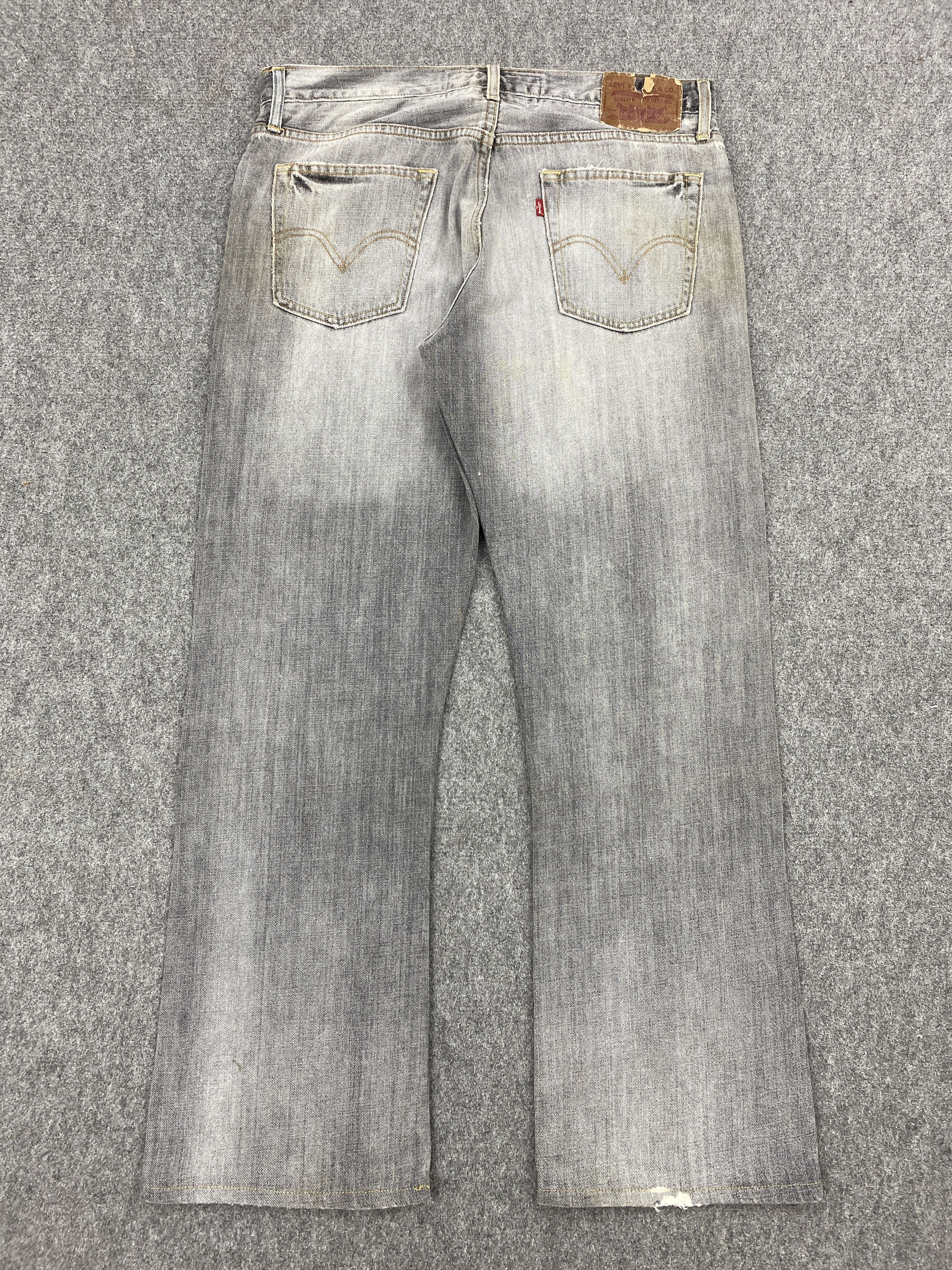 Levi's × Vintage Vintage Levi's 527 Bootcut Faded Black Denim Jeans Size US 35 - 3 Thumbnail