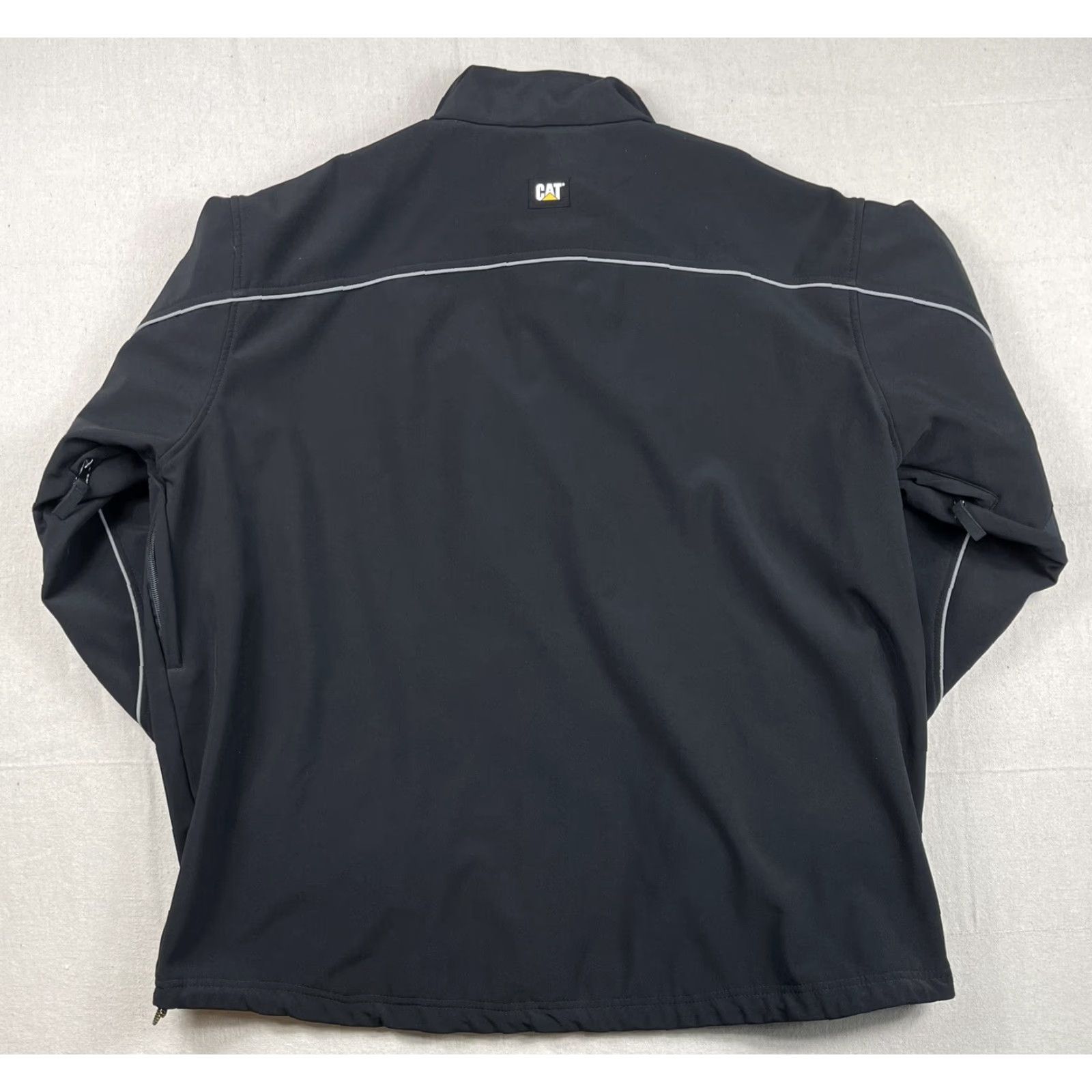 Caterpillar CAT Caterpillar Mens Jacket Workwear Fleece Lined Hooded Zip-Up Pockets Black XXL Size US XXL / EU 58 / 5 - 2 Thumbnail