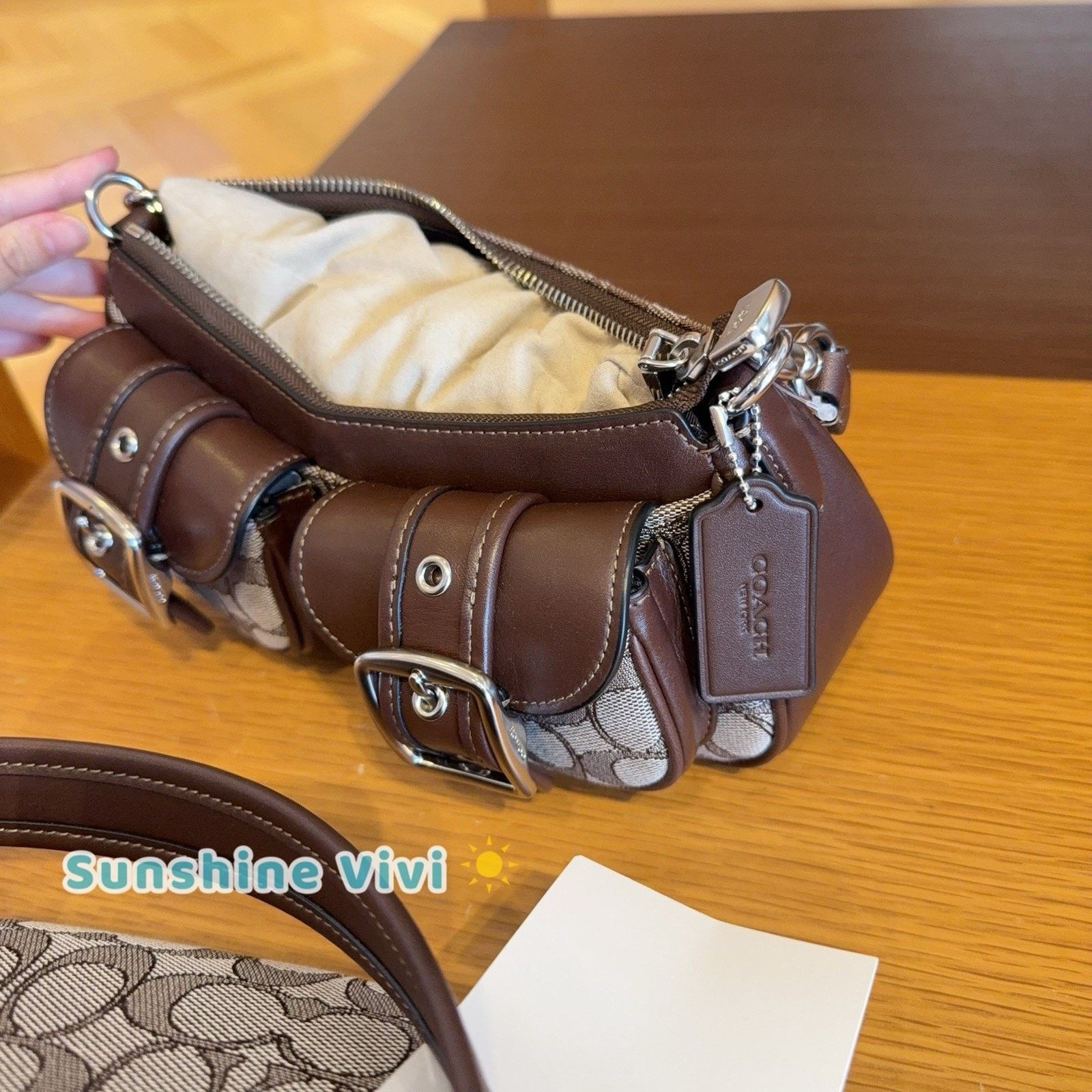 Coach NWT Coach Ashton Bag Signature Jacquard CBJ00 Oak/Maple Size ONE SIZE - 5 Thumbnail