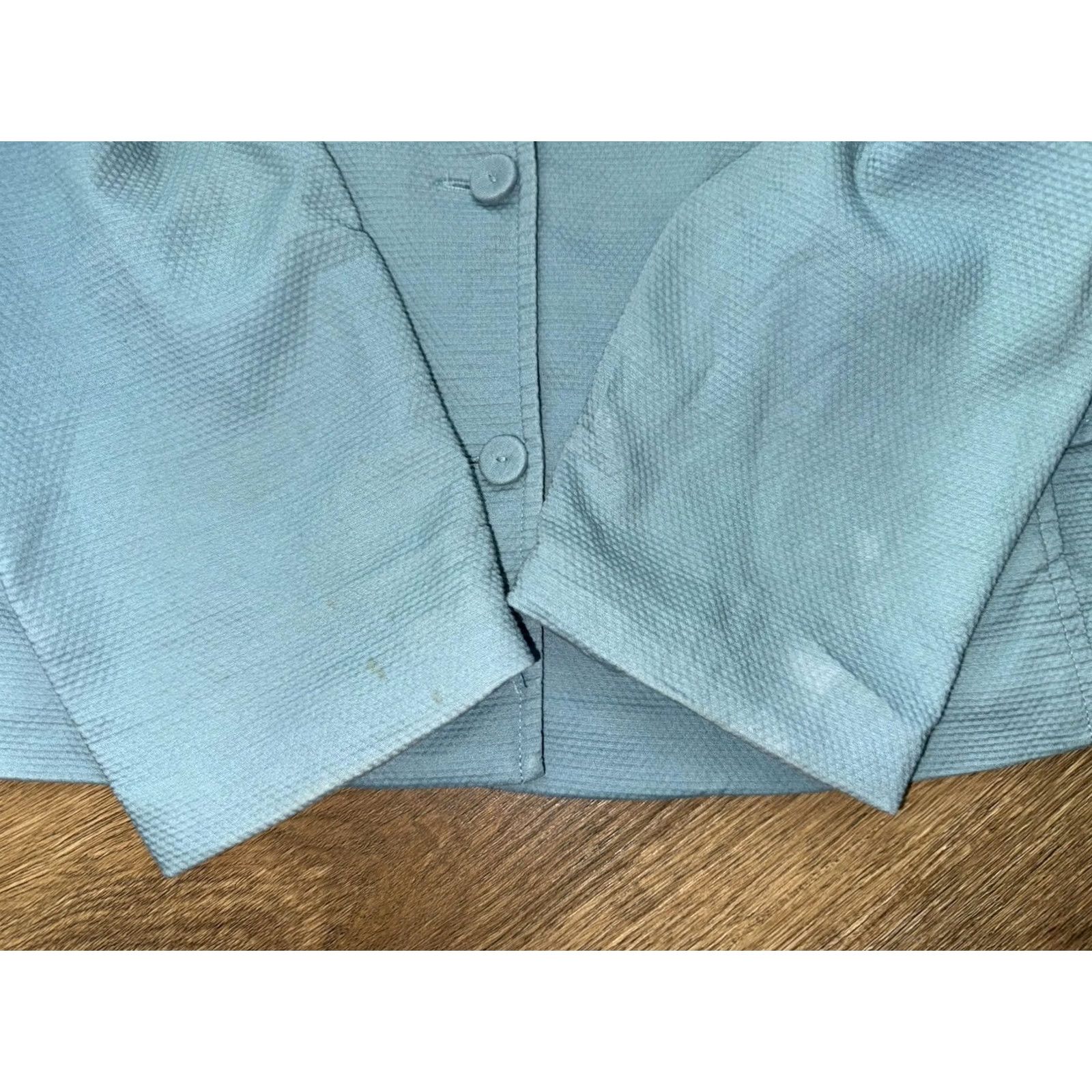 Eileen Fisher Eileen Fisher Jacket Women's XS Light Blue Cotton Spandex Button Up Size XS / US 0-2 / IT 36-38 - 4 Thumbnail