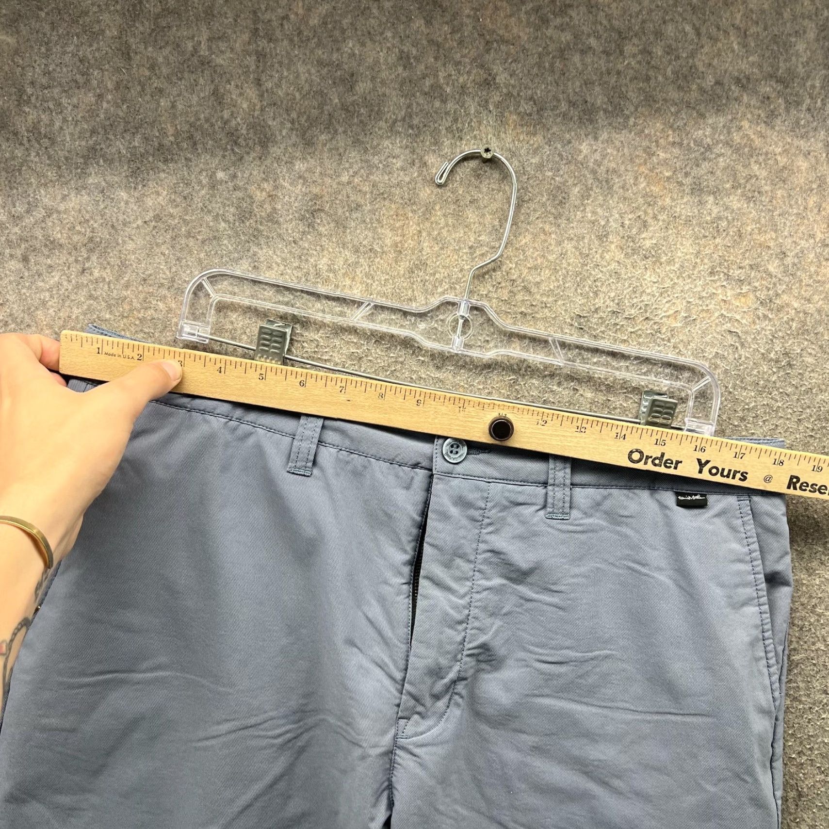 TravisMathew Travis Mathew Shorts Mens 36 Gray Microfiber Chino Golf Stretch 11 Inseam Casual Size US 36 / EU 52 - 3 Thumbnail