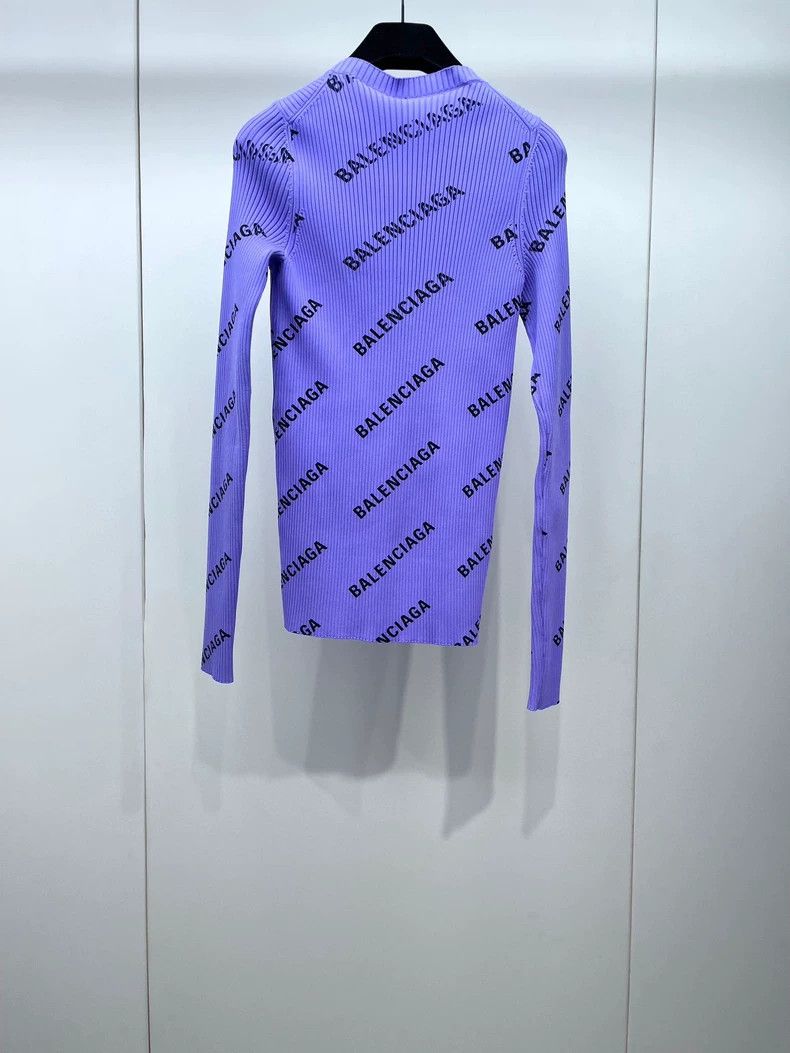 Balenciaga Balenciaga Knit undershirt full of logo Size S / US 4 / IT 40 - 2 Thumbnail