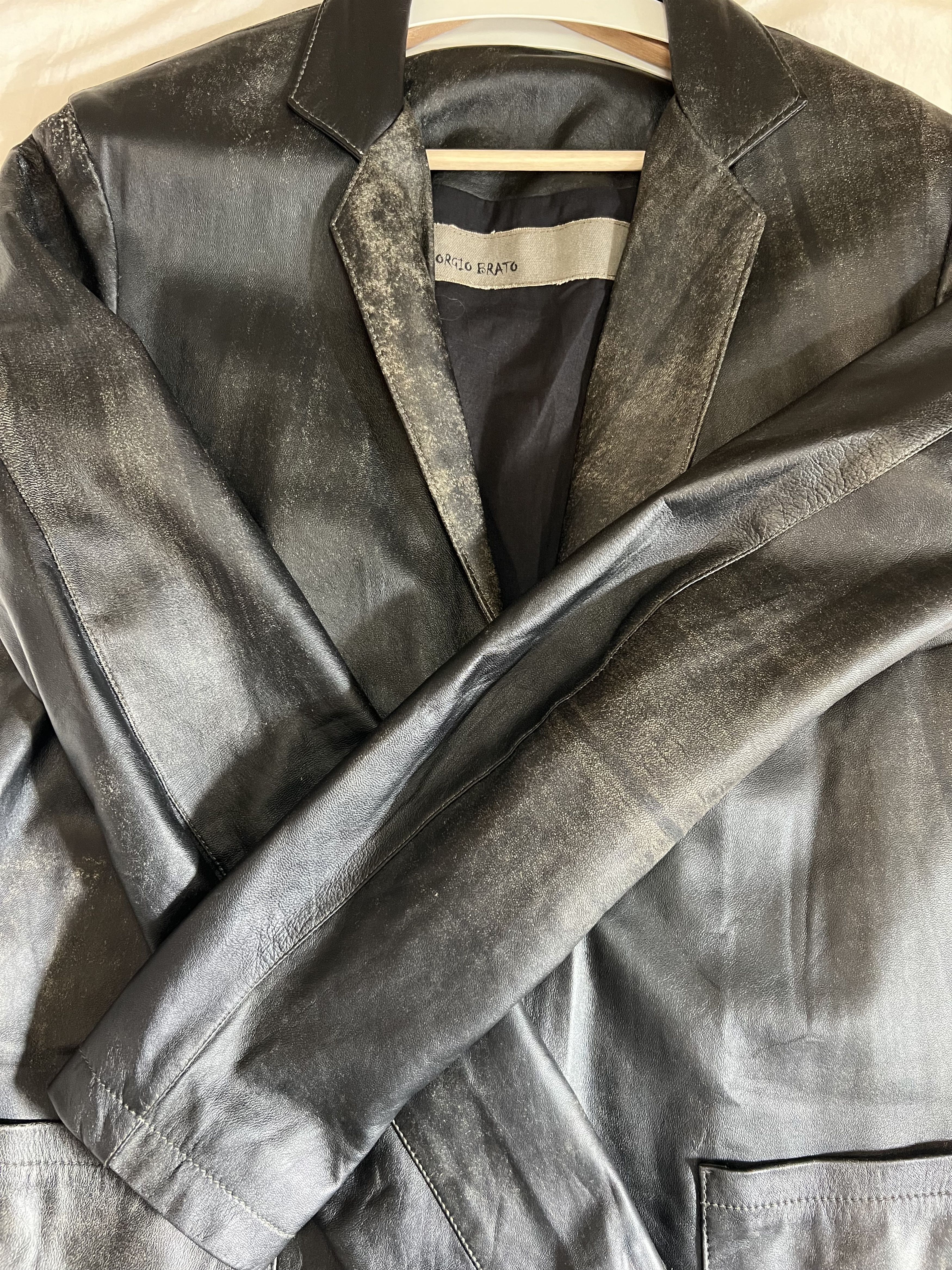 Giorgio Brato Giorgio Brato worn leather jacket sz 50 Size US M / EU 48-50 / 2 - 2 Thumbnail