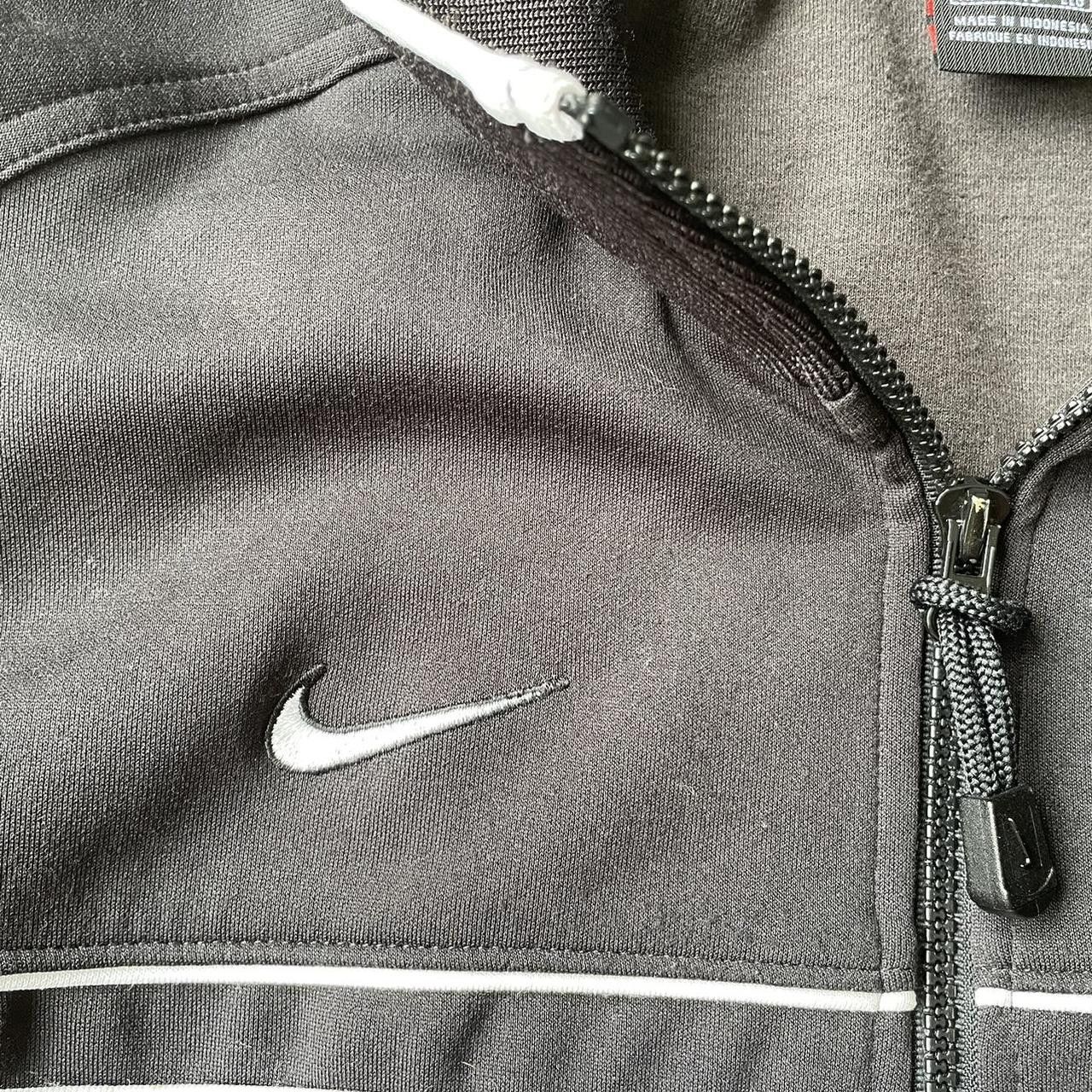Nike × Vintage Vintage Y2K 90's Team Nike Black Full Zip Jacket Size US XXL / EU 58 / 5 - 4 Thumbnail