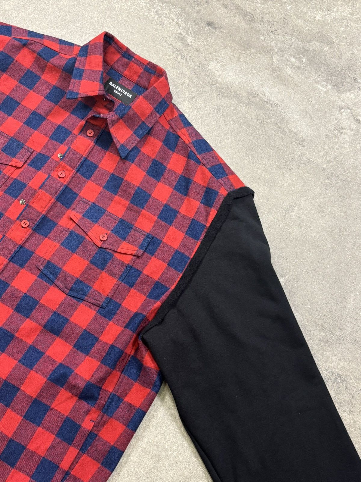 Balenciaga Balenciaga Unifit Flannel Hybrid Gingham Check Jacket Size US M / EU 48-50 / 2 - 2 Thumbnail