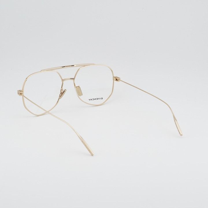 Givenchy Givenchy GV50026U 032 Eyeglasses Gold 56mm Aviator Frame Size ONE SIZE - 3 Thumbnail