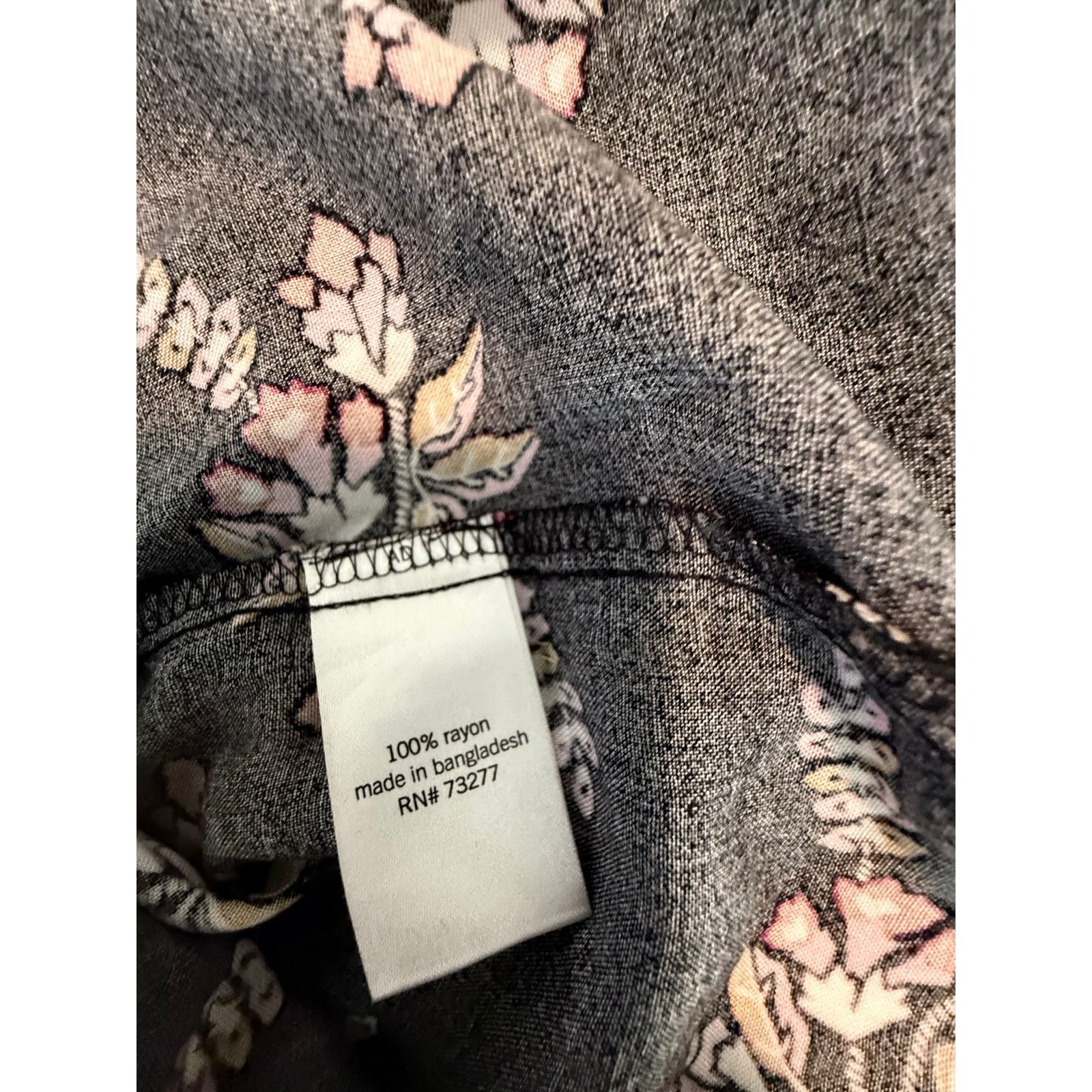 Sonoma Sonoma Floral Print Blouse Women Black V-Neck XL - A023 Size XL / US 12-14 / IT 48-50 - 5 Thumbnail
