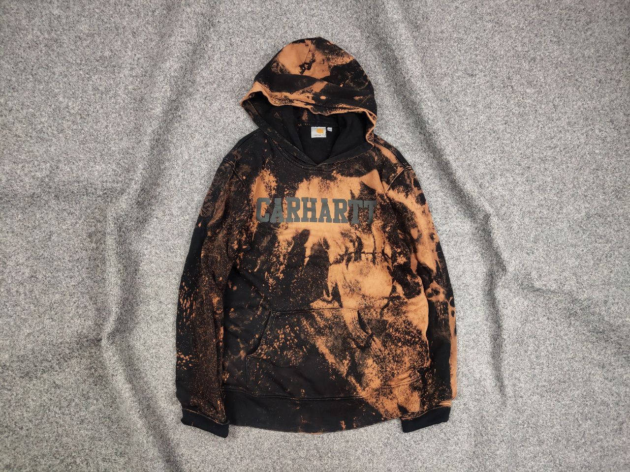 Carhartt Carhartt Tie-dye Black Logo college Hooded Sweat Vintage Size US M / EU 48-50 / 2 - 1 Thumbnail