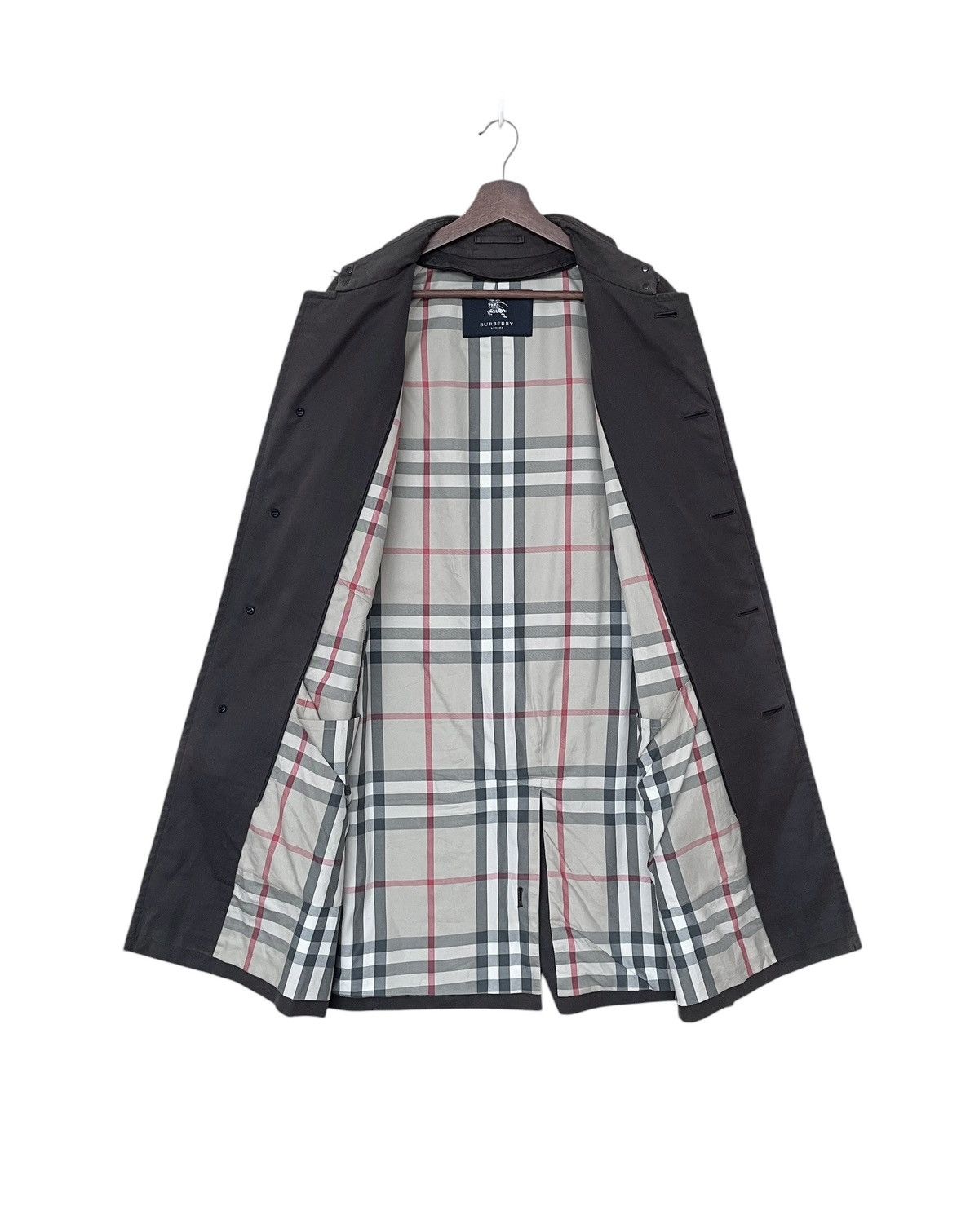 Burberry Vintage Brand Burberry Checkered Trench Coat 2000s Size US L / EU 52-54 / 3 - 1 Thumbnail