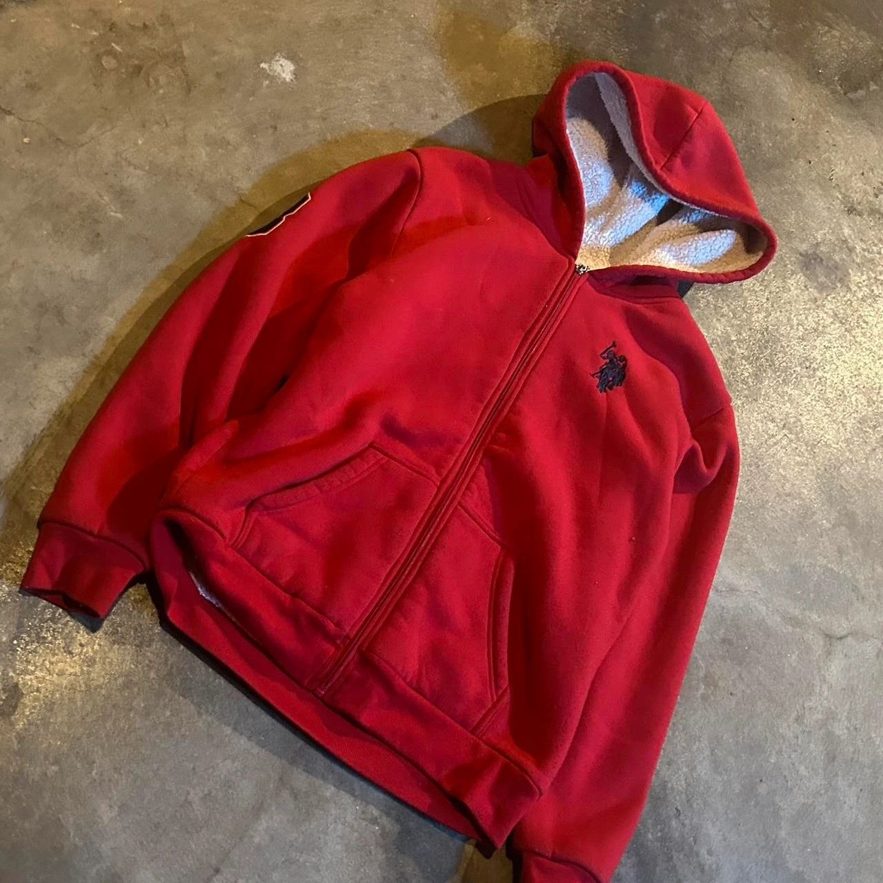 U.S. Polo Assn. Red U.S. Polo Assn. red hoodie fur lined inside Size US M / EU 48-50 / 2 - 1 Thumbnail